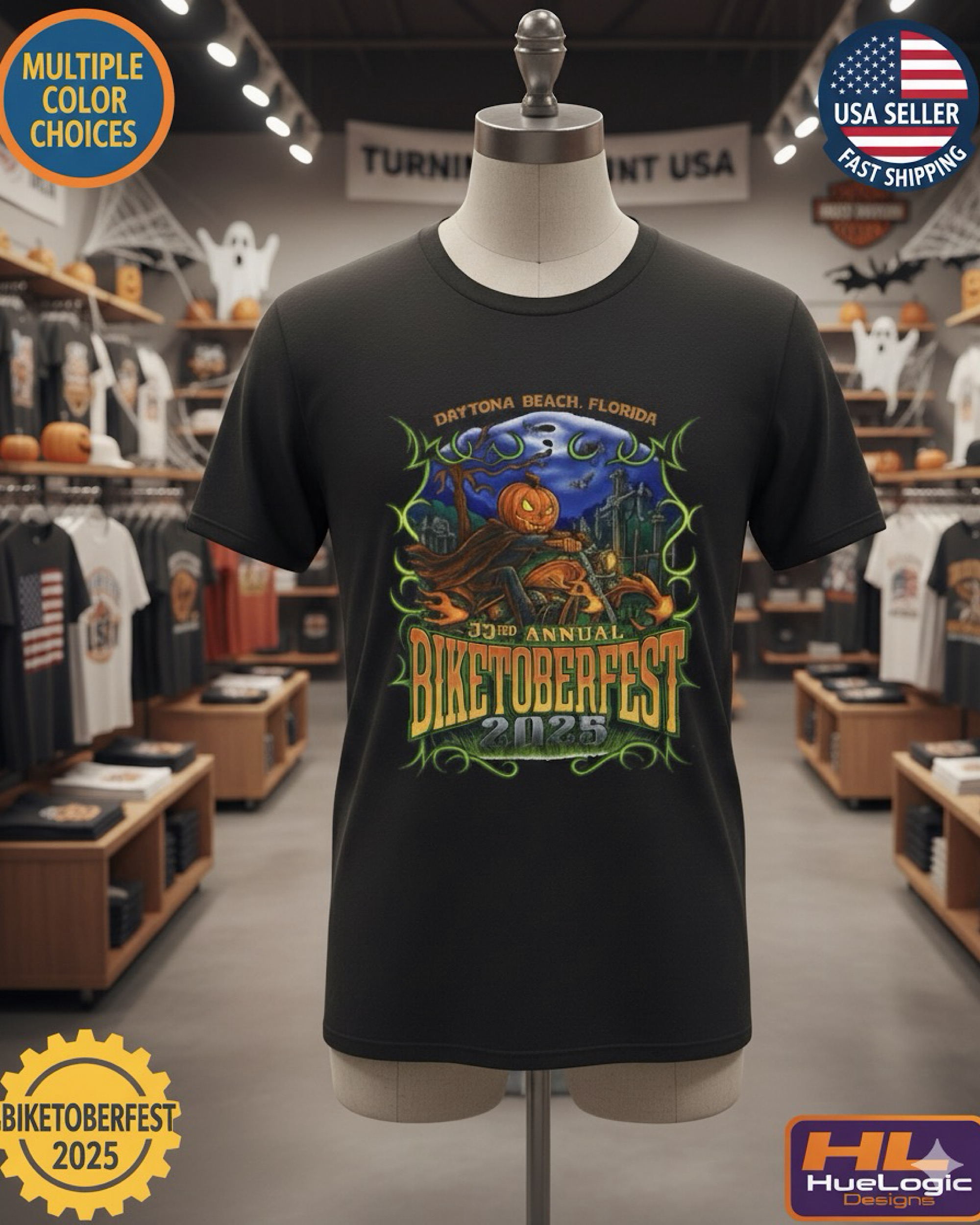 Biketoberfest 2025 Daytona Beach Bike Rally T-Shirt Motorcycle No Harley Shirt 