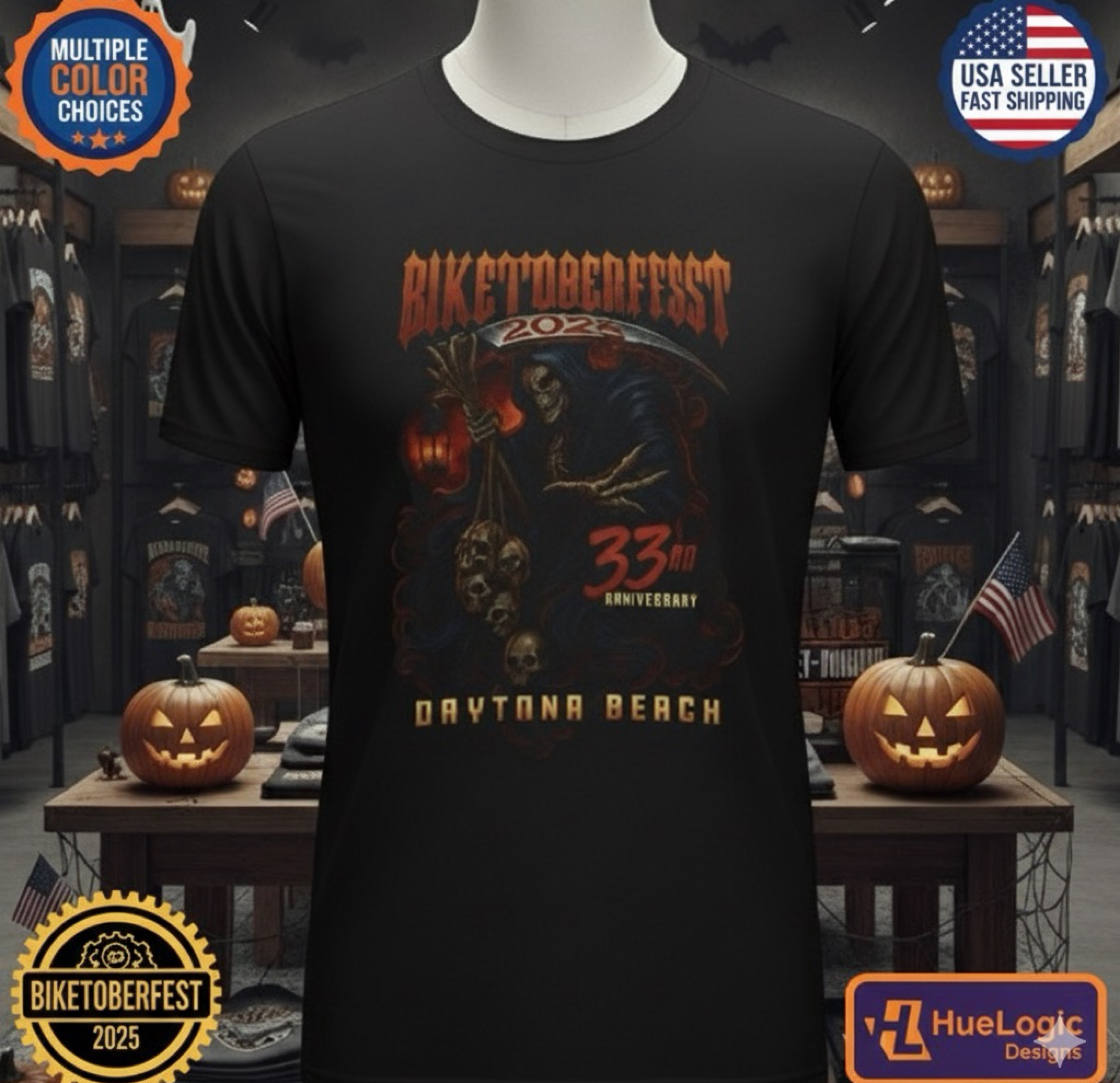 Biketoberfest 2025 Daytona Beach Bike Rally T-Shirt Motorcycle No Harley Shirt product thumbnail image Biketoberfest 2025 Daytona Beach Bike Rally T-Shirt Motorcycle No Harley Shirt product thumbnail image