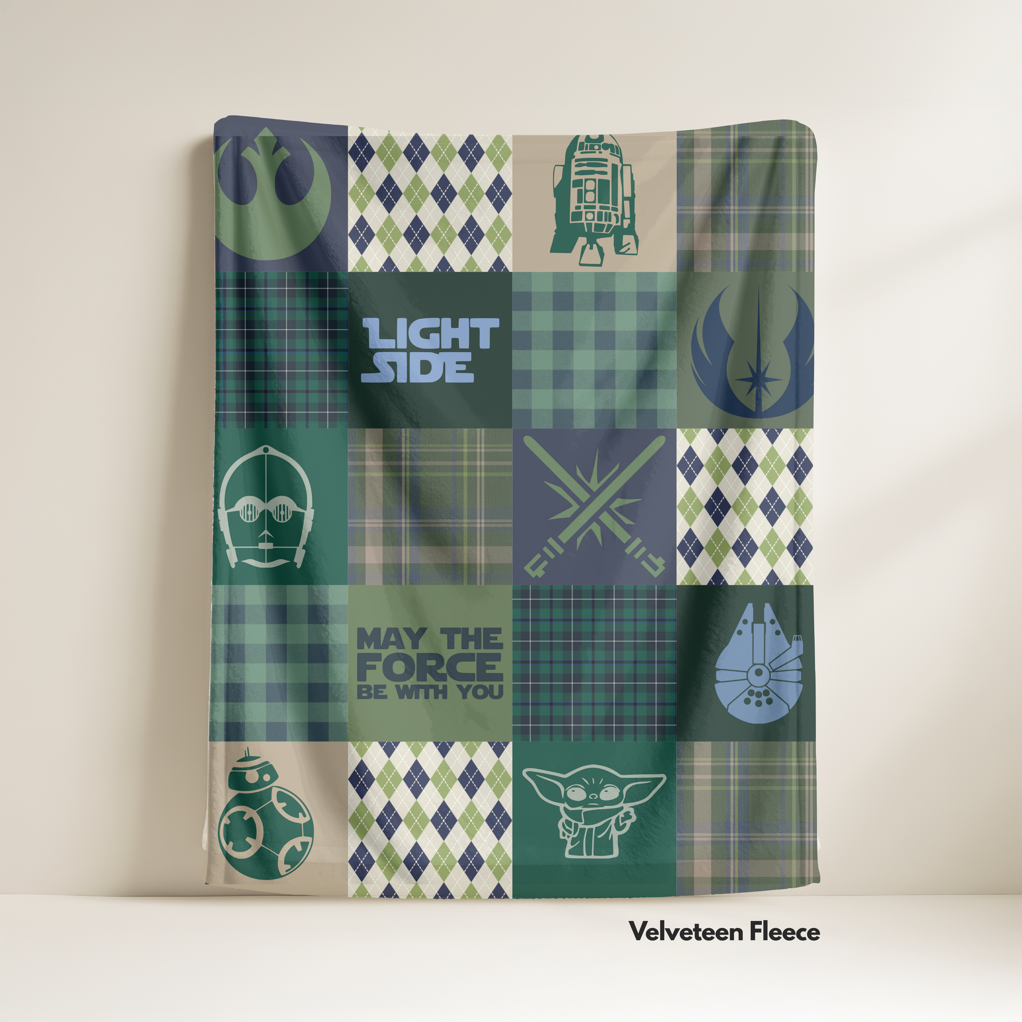 Light Side Blanket: Velveteen Fleece Blanket
