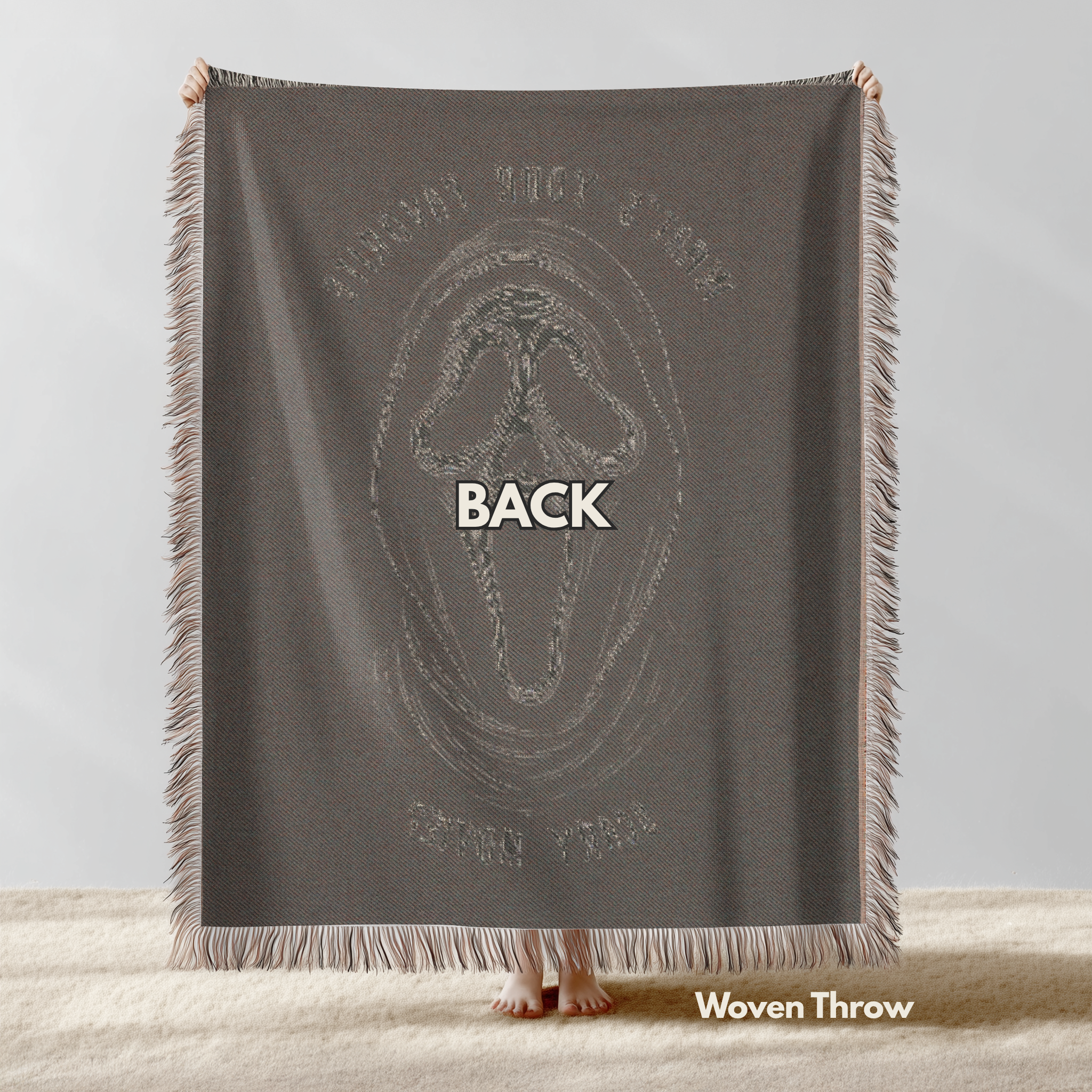 Scream: Movie Inspired Woven Throw Blanket product thumbnail image Scream: Movie Inspired Woven Throw Blanket product thumbnail image