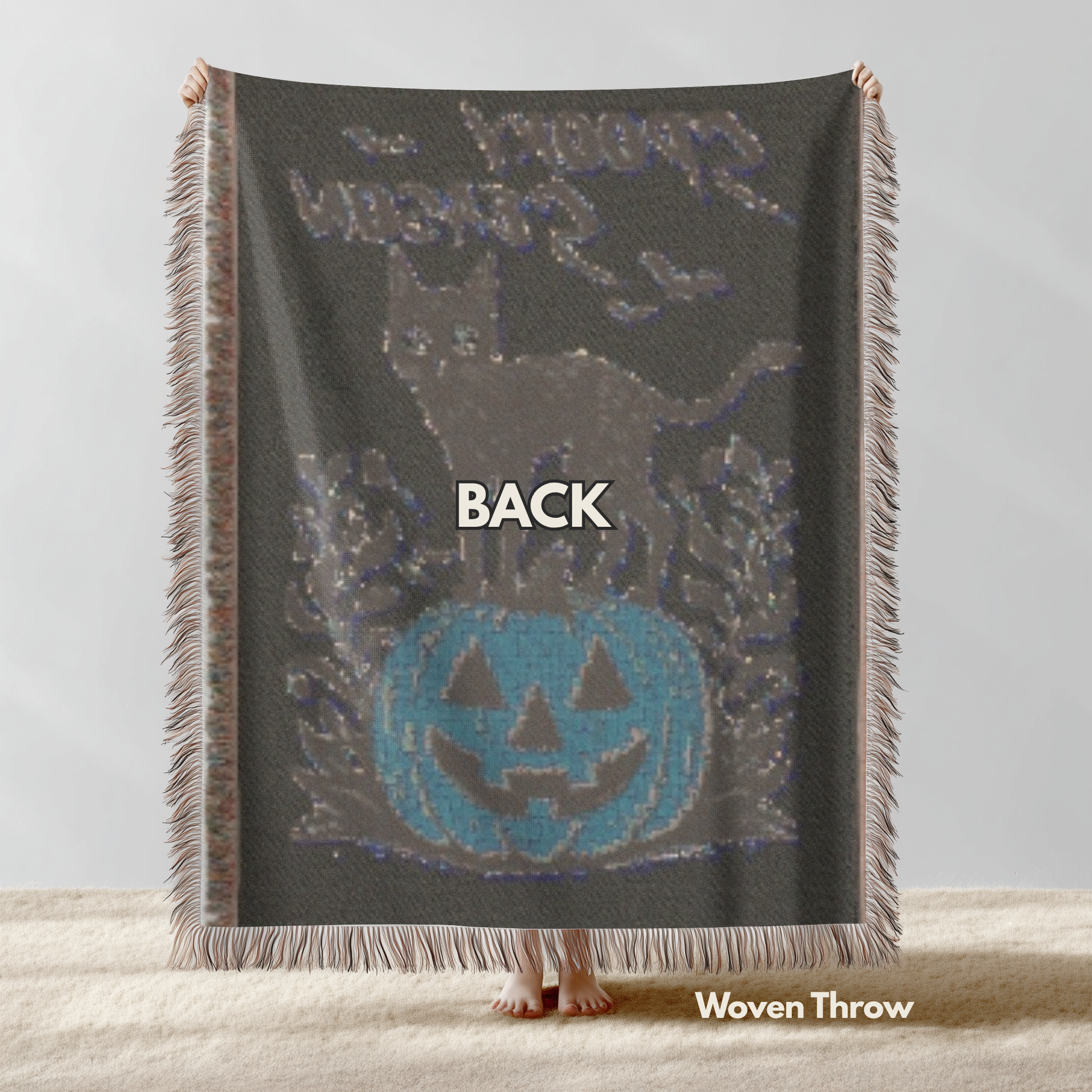 Vintage Spooky Season: Halloween Woven Throw Blanket product thumbnail image