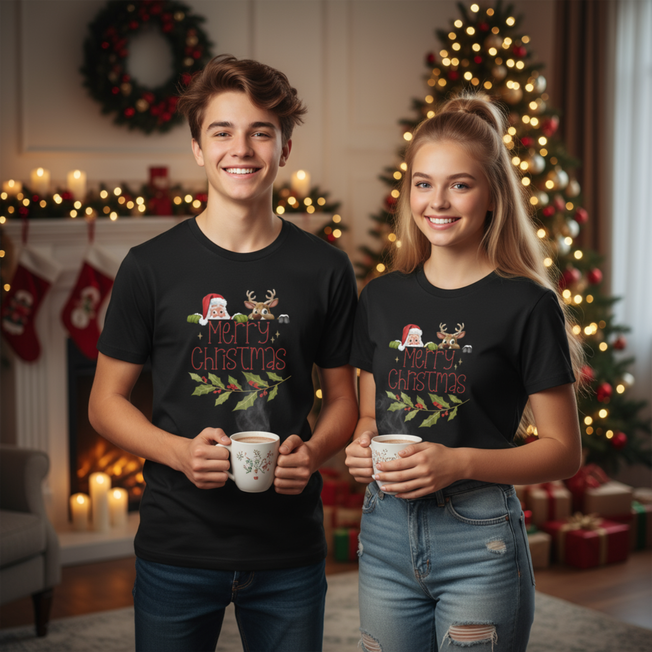 Merry Christmas Family Matching T-Shirts — Unisex Holiday Tee for Men, Women & Kids, Festive Christmas Outfit product thumbnail image Merry Christmas Family Matching T-Shirts — Unisex Holiday Tee for Men, Women & Kids, Festive Christmas Outfit product thumbnail image