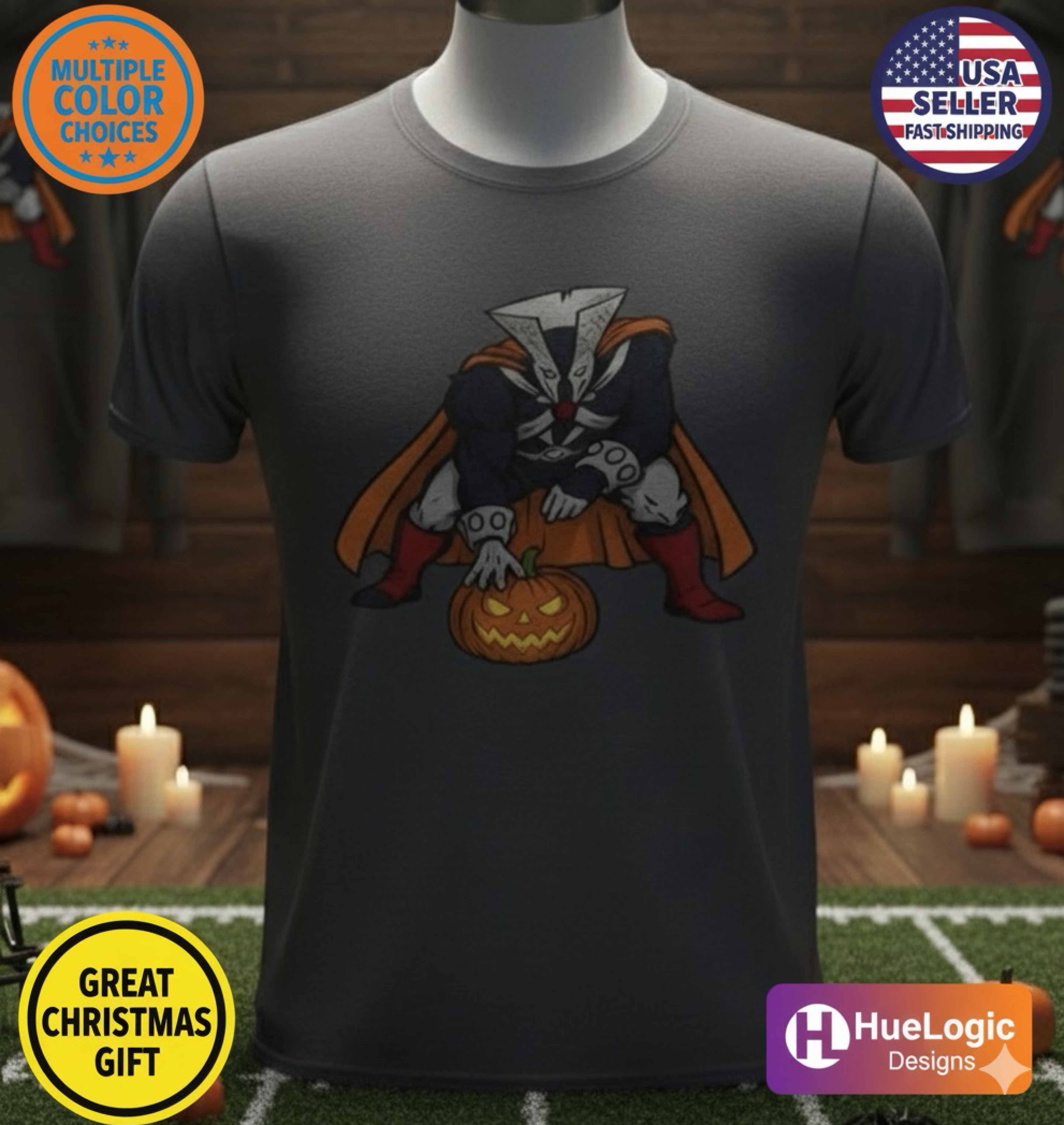 Pat Patriot Headless Horseman Football Pumpkin Halloween Shirt product thumbnail image Pat Patriot Headless Horseman Football Pumpkin Halloween Shirt product thumbnail image