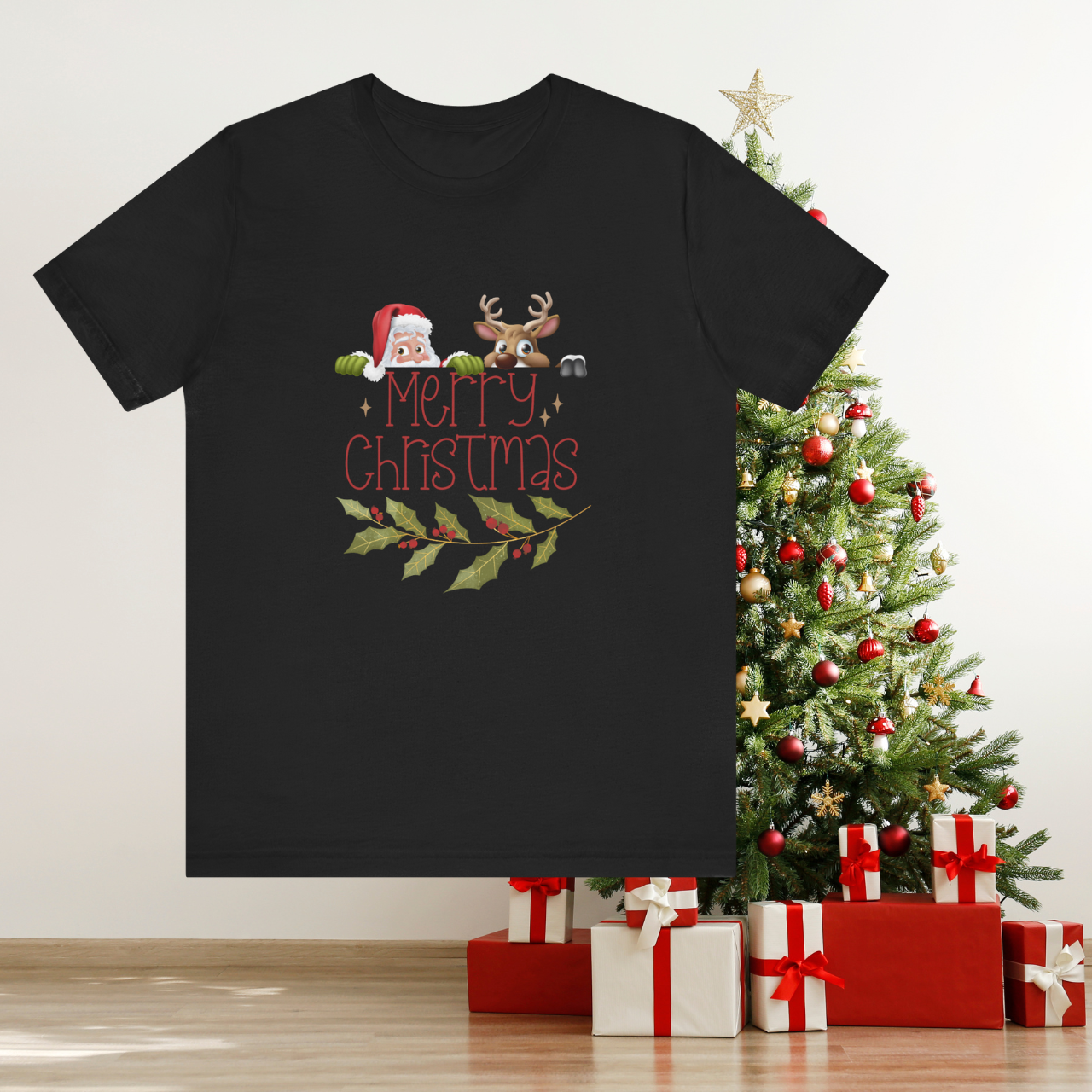 Christmas Kids and Matching Family Tee, Merry Christmas Shirt, Holiday Gift for Youth Boys and Girls, Cute Xmas Clothing product thumbnail image