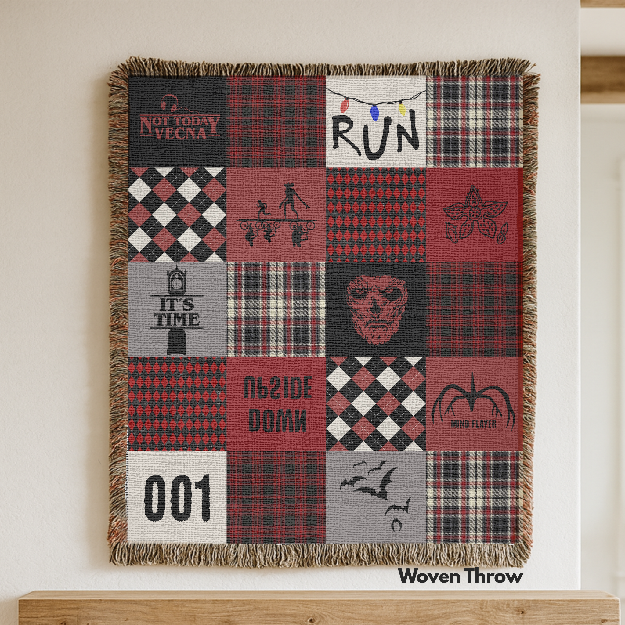 Upside Down: Stranger Things Inspired Woven Throw Blanket