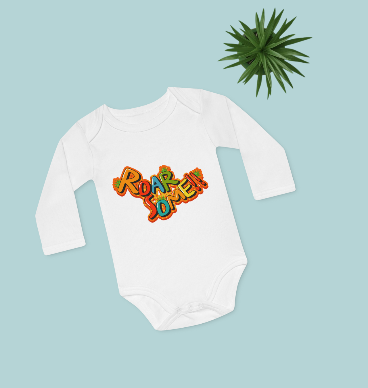 Roar-some Baby Long-Sleeve Bodysuit product thumbnail image Roar-some Baby Long-Sleeve Bodysuit product thumbnail image
