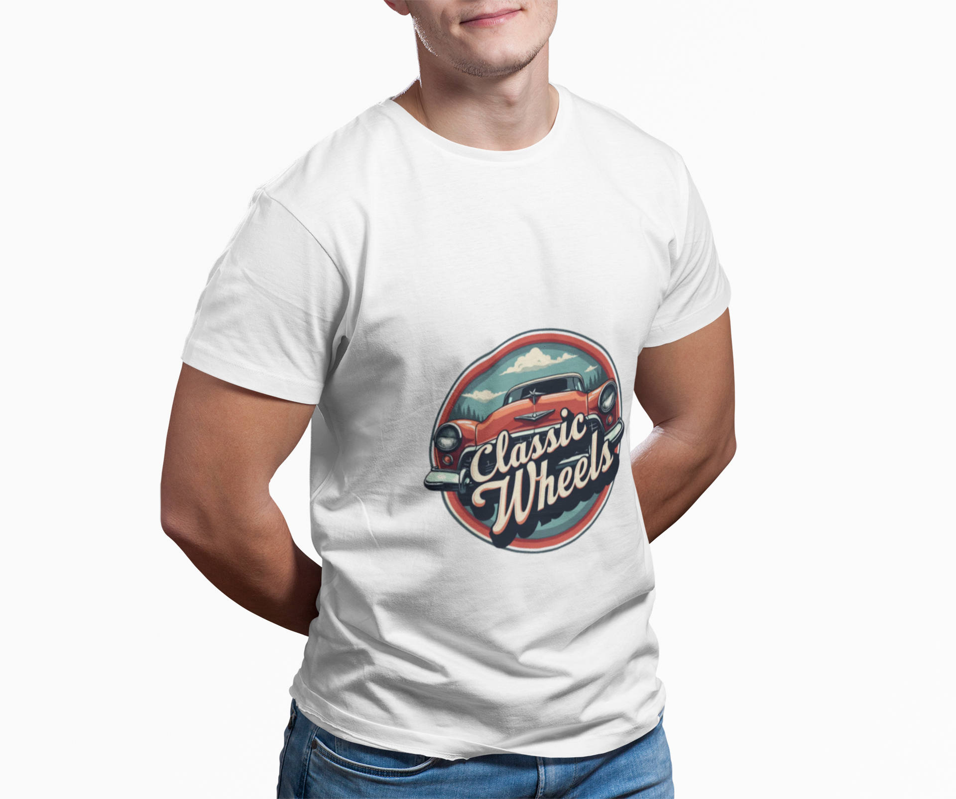 Men's 'Classic Wheels' Vintage Car T-Shirt product thumbnail image Men's 'Classic Wheels' Vintage Car T-Shirt product thumbnail image