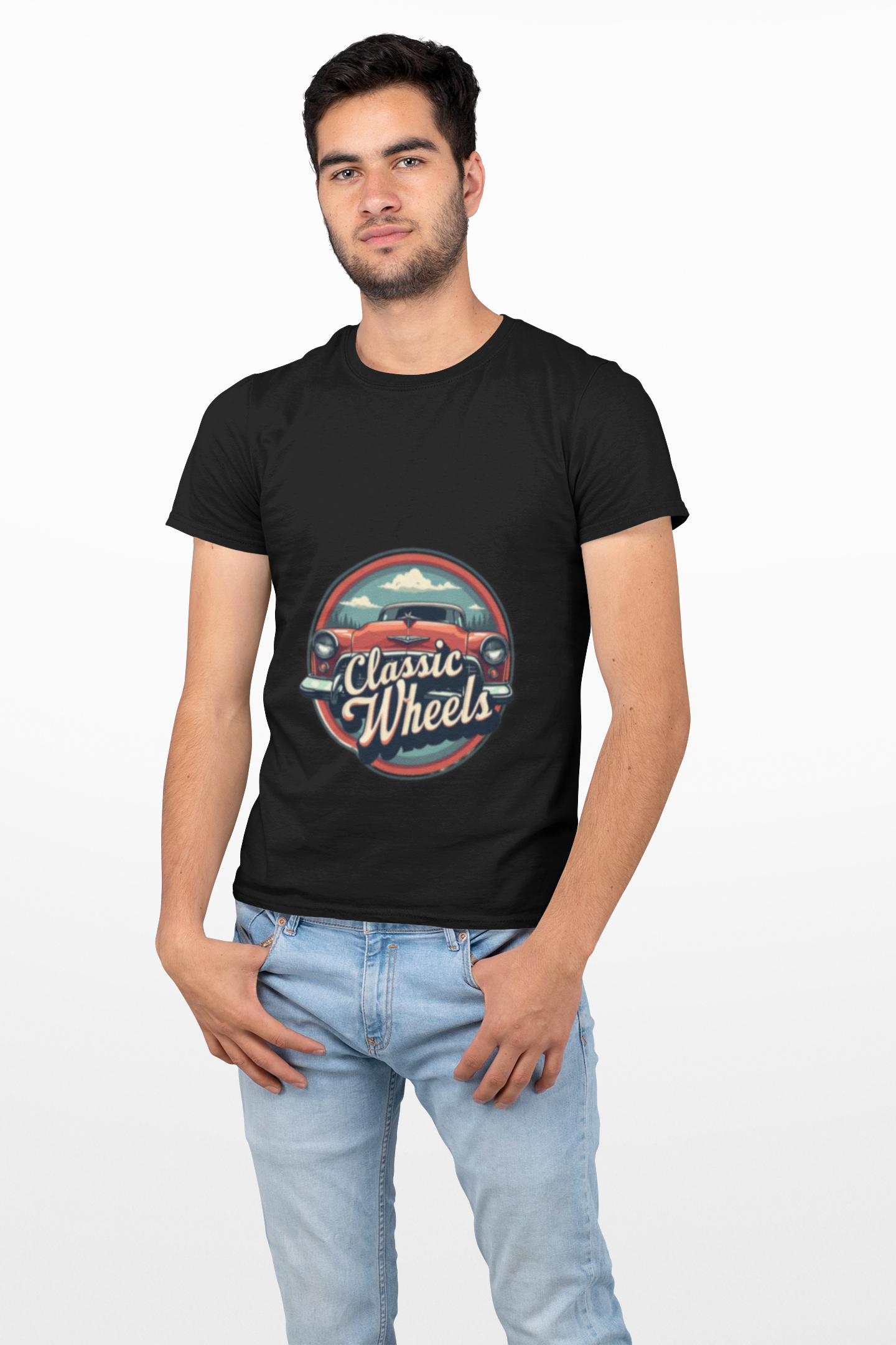Men's 'Classic Wheels' Vintage Car T-Shirt product thumbnail image Men's 'Classic Wheels' Vintage Car T-Shirt product thumbnail image