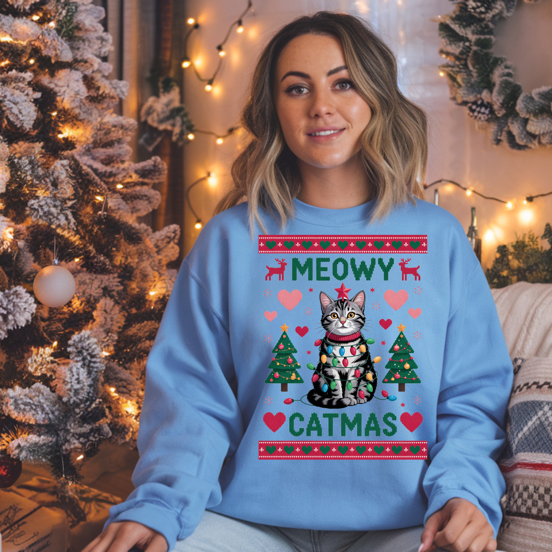 Funny Merry Catmas Ugly Sweater Sweatshirt Funny Merry Catmas Ugly Sweater Sweatshirt
