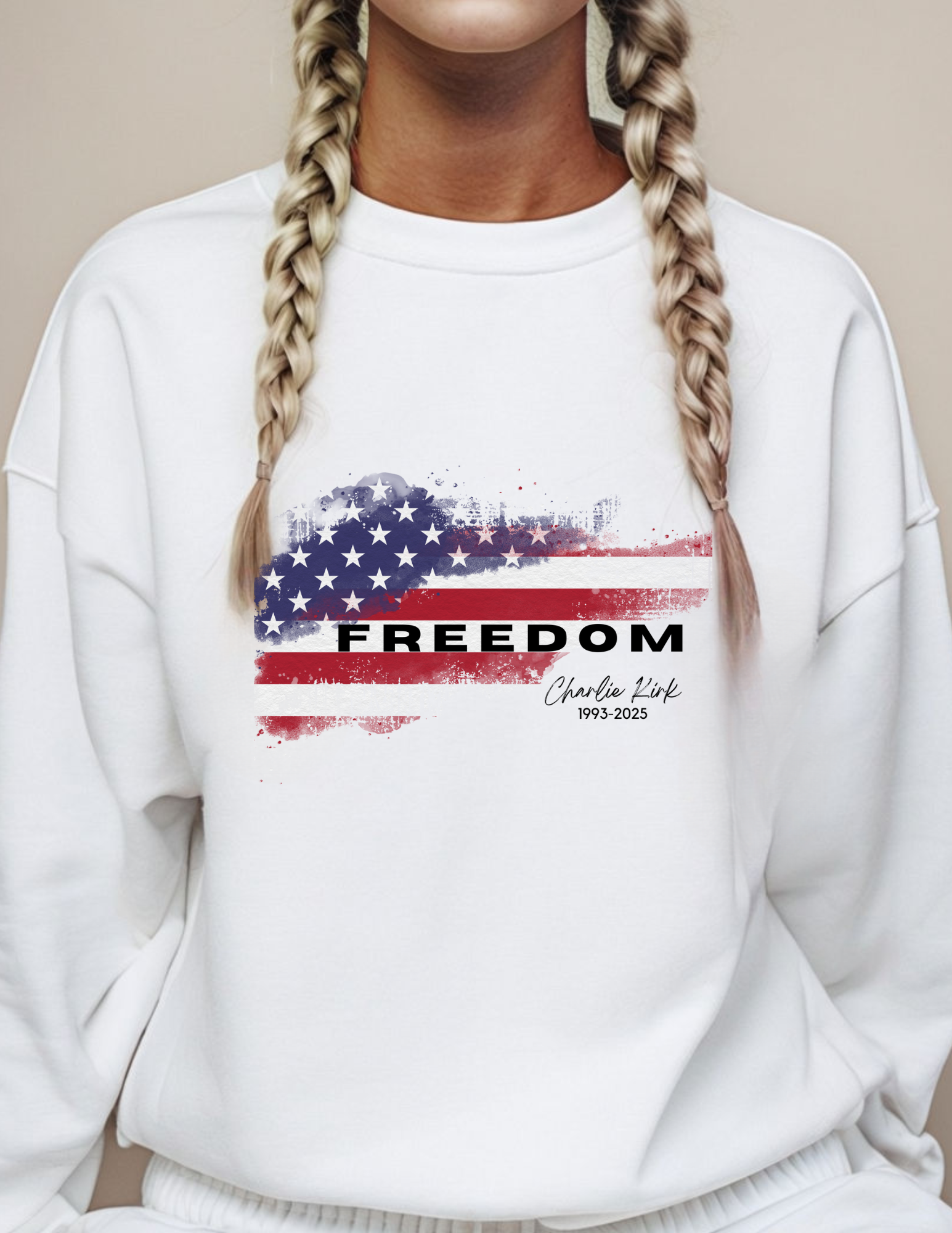 Patriot Charlie Kirk Freedom Crewneck Sweatshirt Patriot Charlie Kirk Freedom Crewneck Sweatshirt