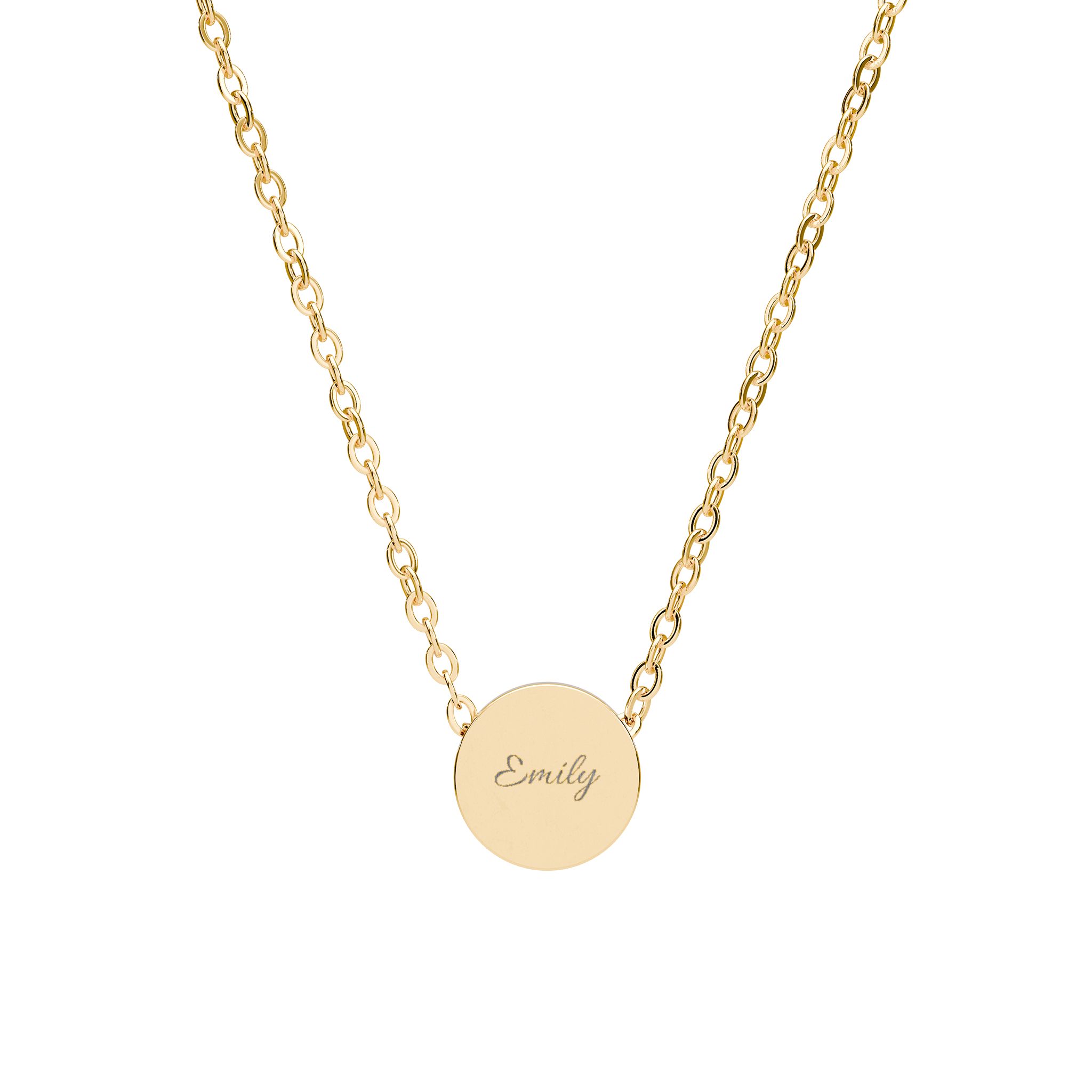 Personalized Mini Circle Necklace, Engraved Text, Simple Jewelry, Wedding, Birthday, Anniversary, Everyday Wear, Custom Text, Unique Gift for Her product thumbnail image