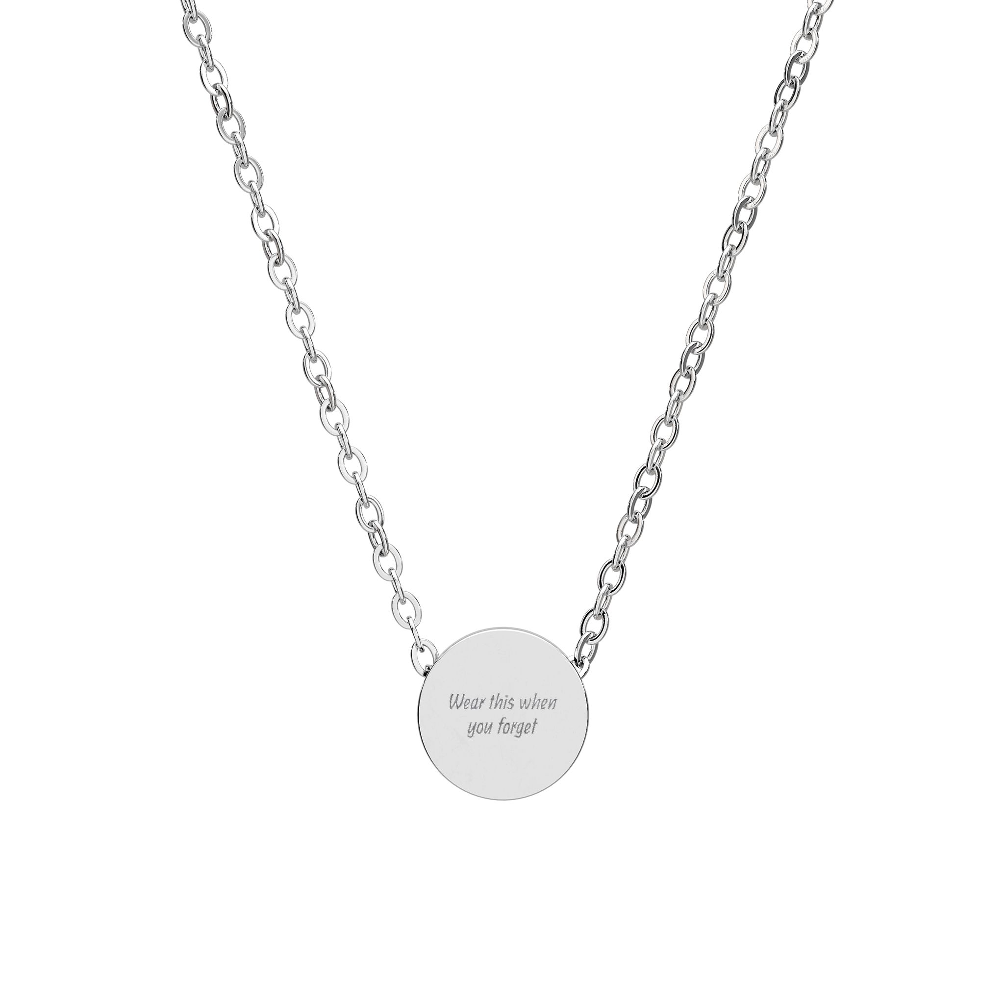 Personalized Mini Circle Necklace, Engraved Text, Simple Jewelry, Wedding, Birthday, Anniversary, Everyday Wear, Custom Text, Unique Gift for Her product thumbnail image