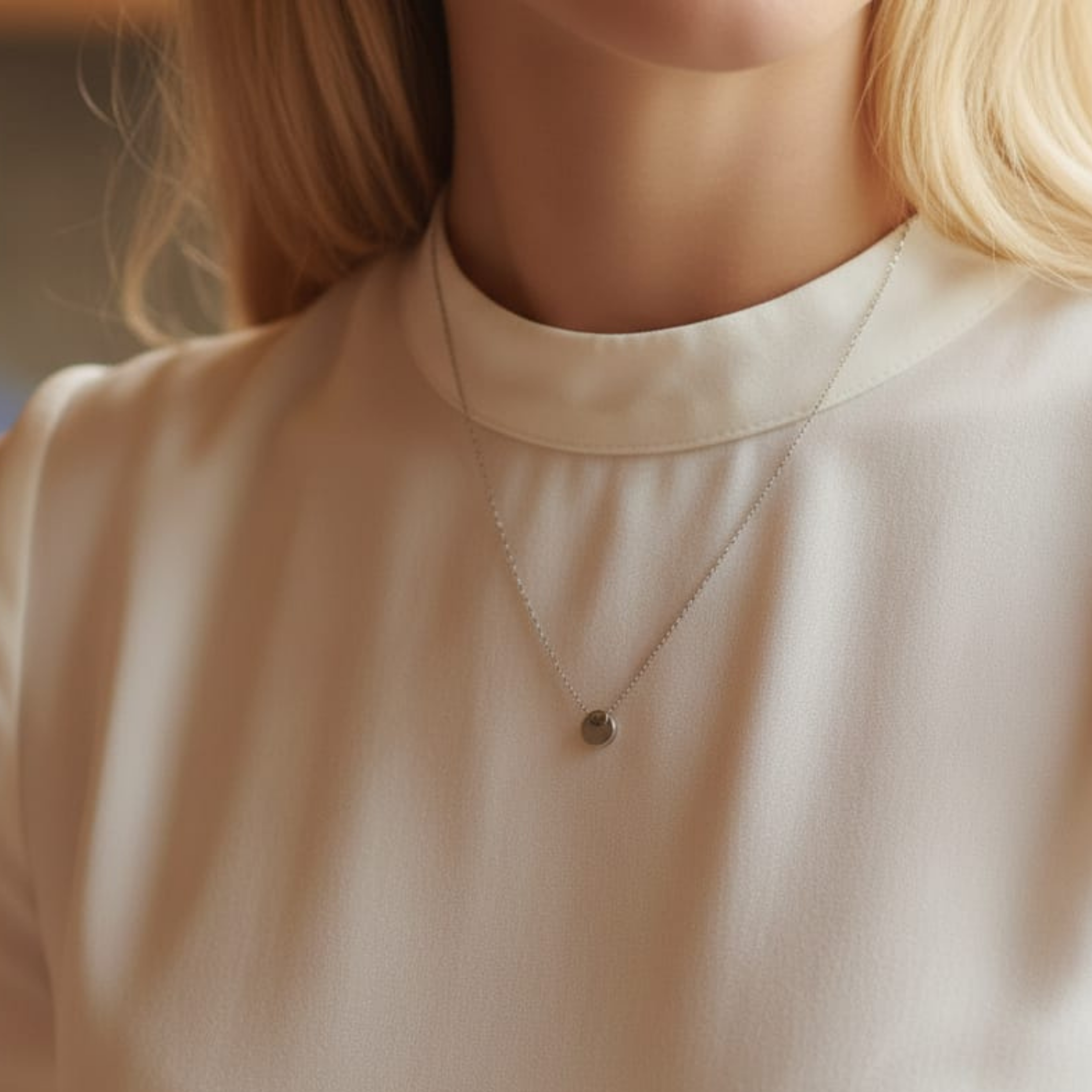 Personalized Mini Circle Necklace, Engraved Text, Simple Jewelry, Wedding, Birthday, Anniversary, Everyday Wear, Custom Text, Unique Gift for Her product thumbnail image