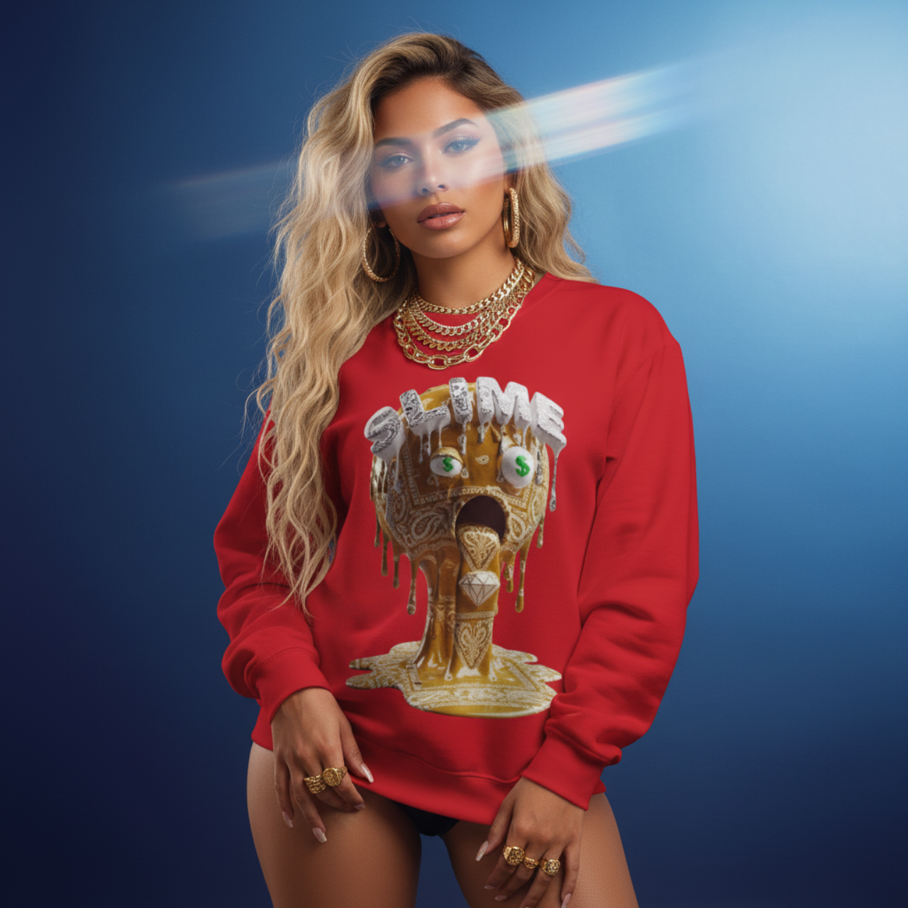 FUTURE F@TBOI SLIME Sweatshirt - Cozy Unisex Crewneck, Slime Design, Perfect for Gifts, Halloween Vibes, or Everyday Fun product thumbnail image