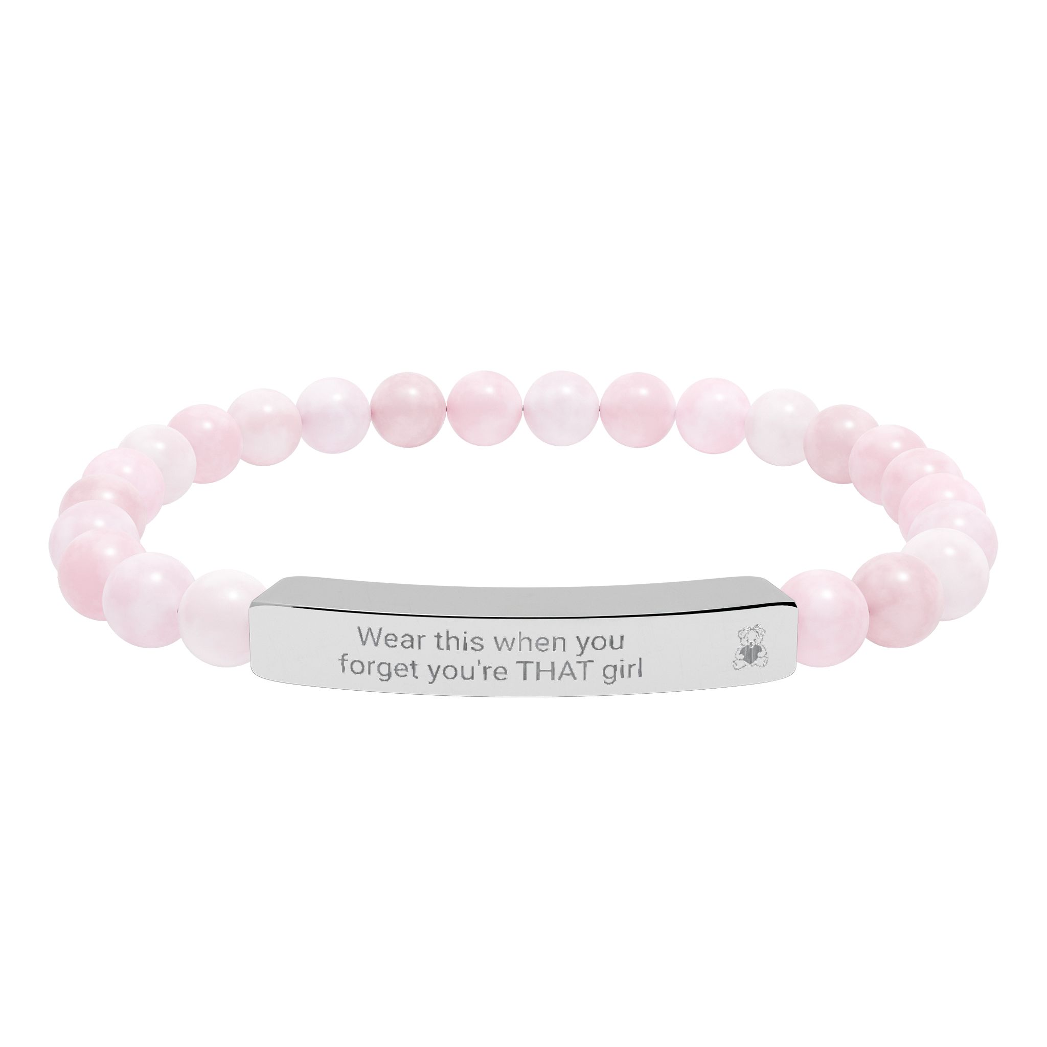 Personalized Engraved Natural Stone Bracelet, Bar Jewelry, Meaningful Gift, Boho Style, Women’s Accessories, Unique Crystals, Custom Bracelet Gift ideas product thumbnail image