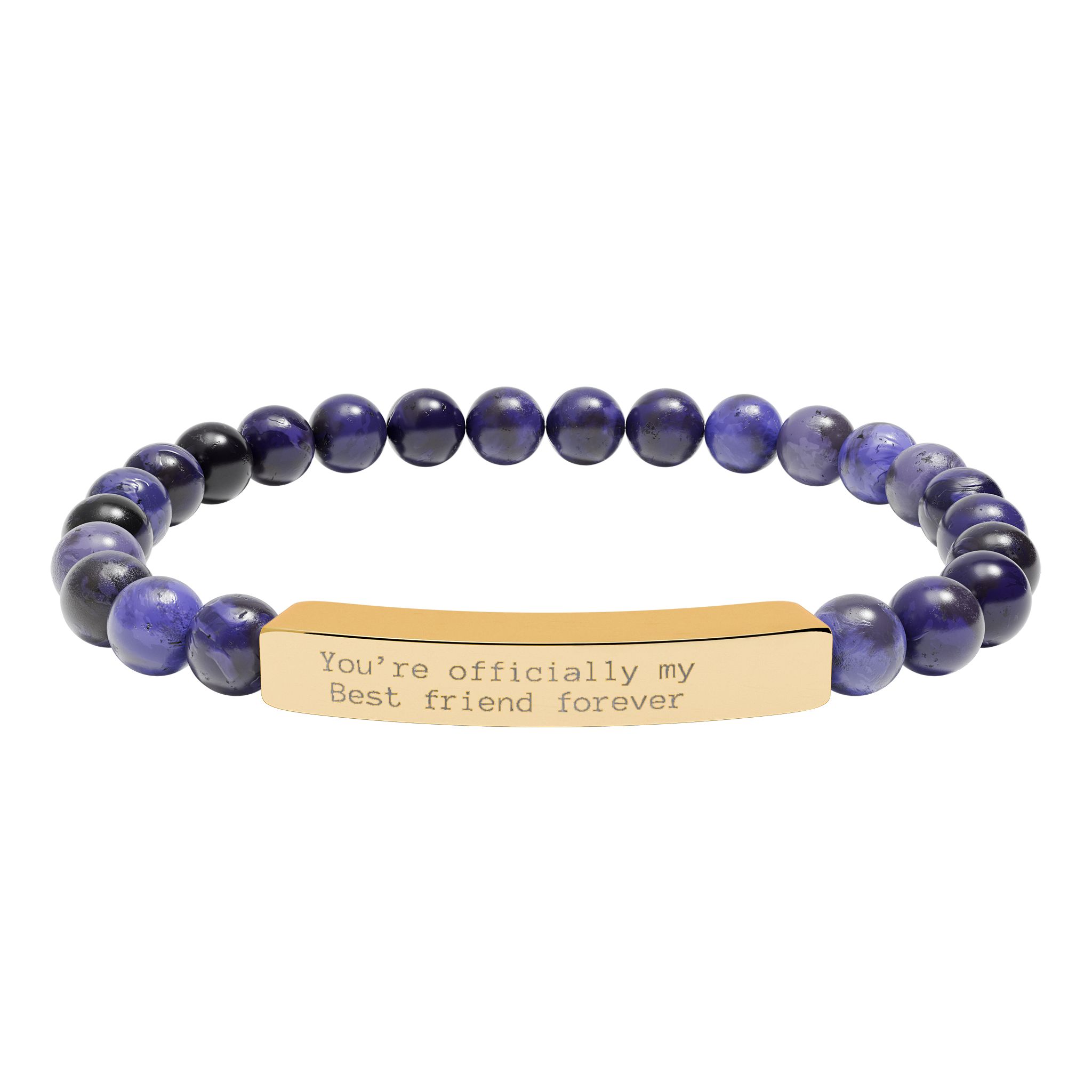 Personalized Engraved Natural Stone Bracelet, Bar Jewelry, Meaningful Gift, Boho Style, Women’s Accessories, Unique Crystals, Custom Bracelet Gift ideas product thumbnail image