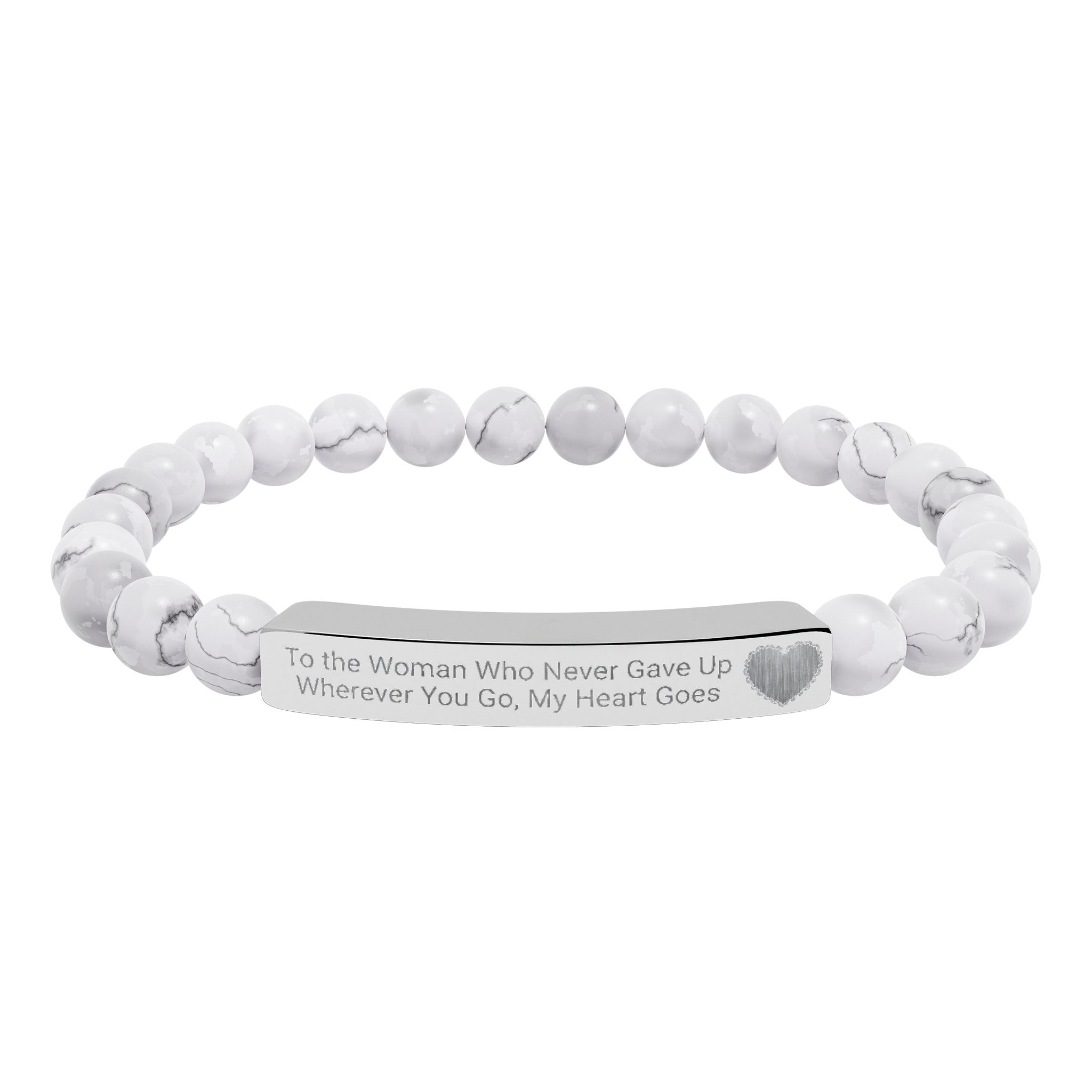 Personalized Engraved Natural Stone Bracelet, Bar Jewelry, Meaningful Gift, Boho Style, Women’s Accessories, Unique Crystals, Custom Bracelet Gift ideas product thumbnail image