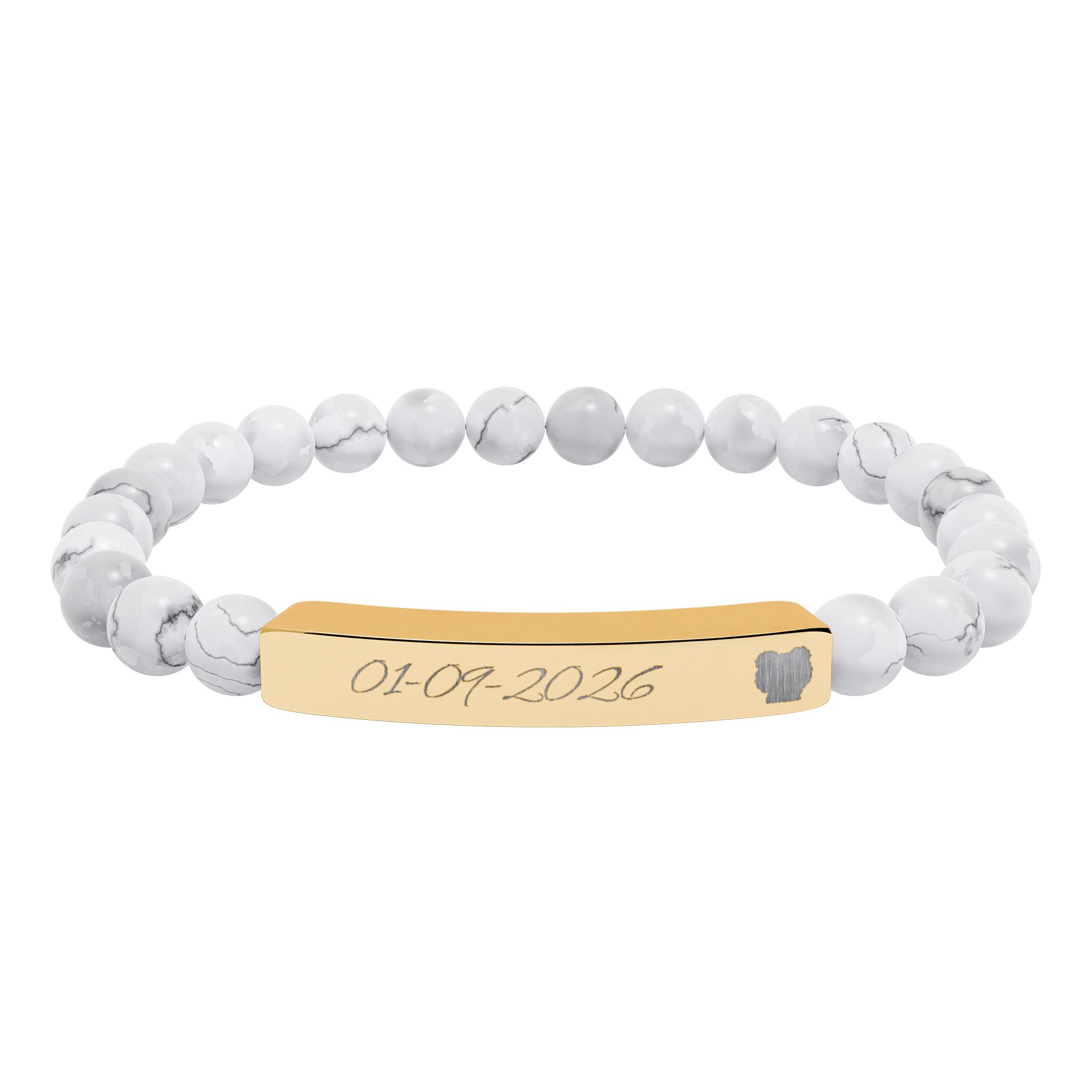 Personalized Engraved Natural Stone Bracelet, Bar Jewelry, Meaningful Gift, Boho Style, Women’s Accessories, Unique Crystals, Custom Bracelet Gift ideas product thumbnail image