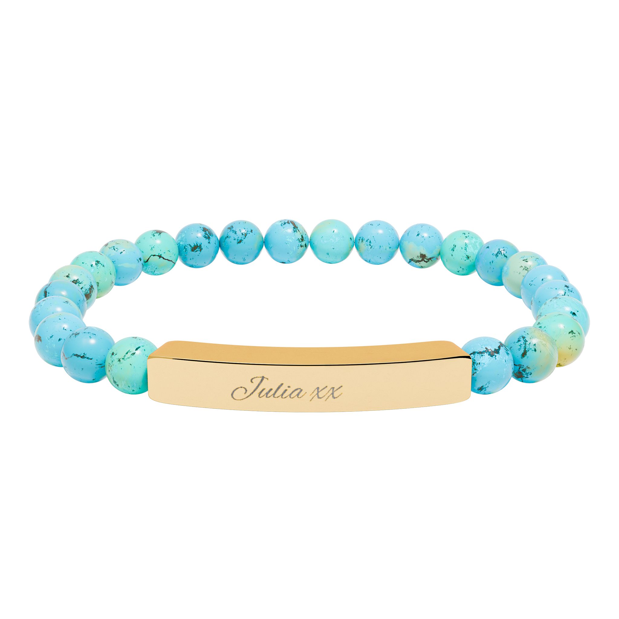 Personalized Engraved Natural Stone Bracelet, Bar Jewelry, Meaningful Gift, Boho Style, Women’s Accessories, Unique Crystals, Custom Bracelet Gift ideas product thumbnail image