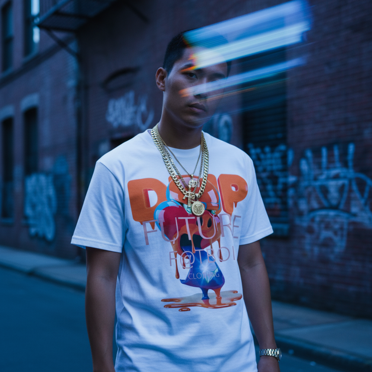 FUTURE F@TBOI CLOTHING HOG DRIP DESIGN - Trendy Streetwear T-Shirt for Creative Souls, Cool Graphic Tee for Urban Style, Perfect for Parties and Casual Outings, DRIP Design, [...] product thumbnail image