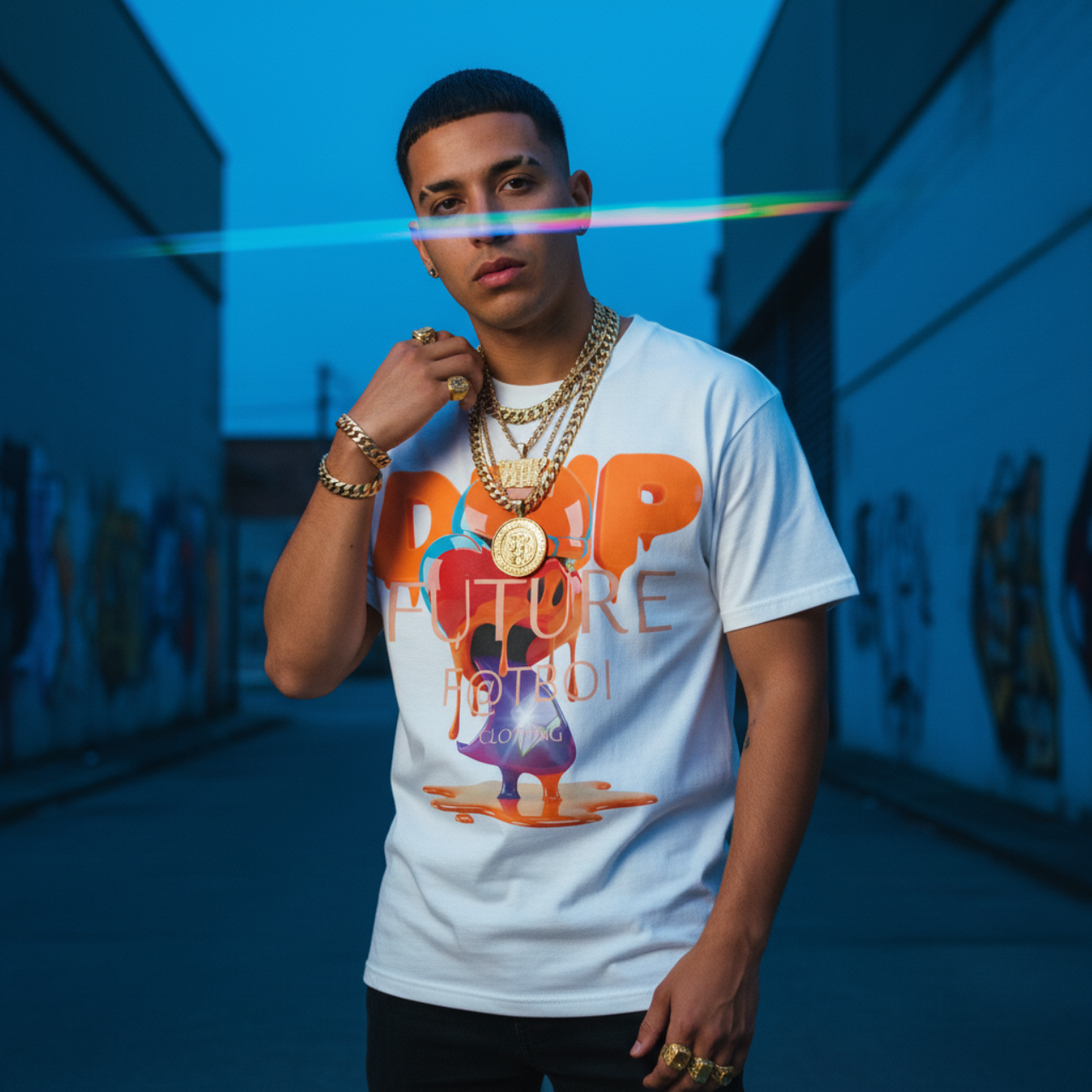 FUTURE F@TBOI CLOTHING HOG DRIP DESIGN - Trendy Streetwear T-Shirt for Creative Souls, Cool Graphic Tee for Urban Style, Perfect for Parties and Casual Outings, DRIP Design, [...] product thumbnail image