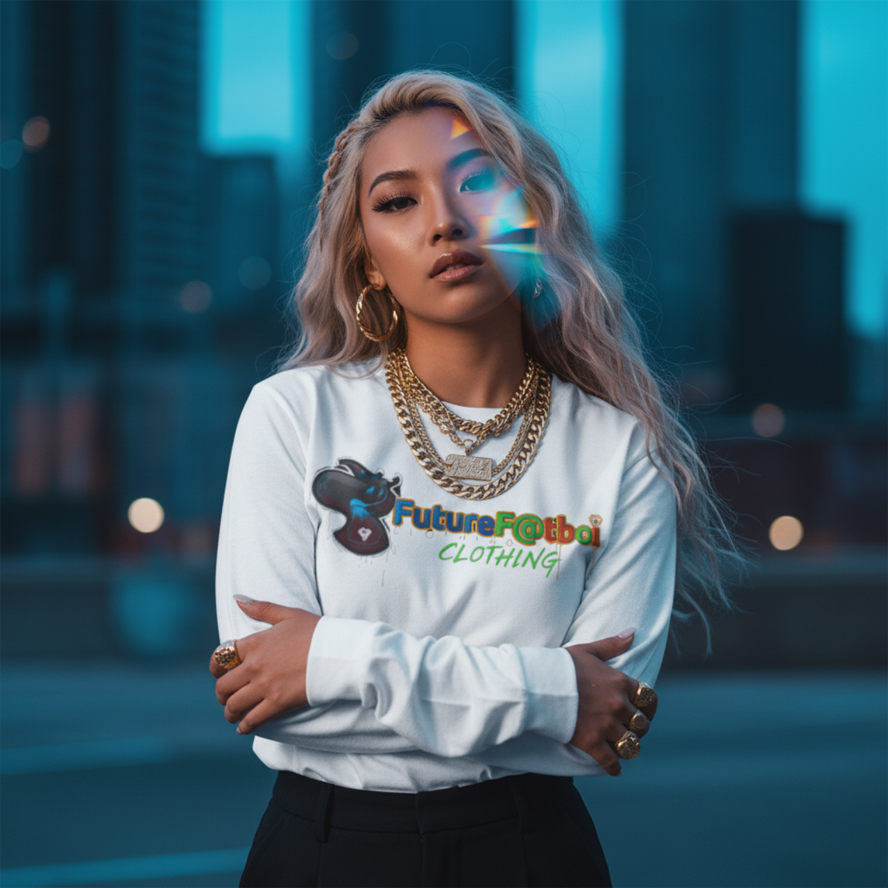 FUTURE F@T BOI GRAFFITI LOGO DRIP - Unisex Ultra Cotton Long Sleeve Tee