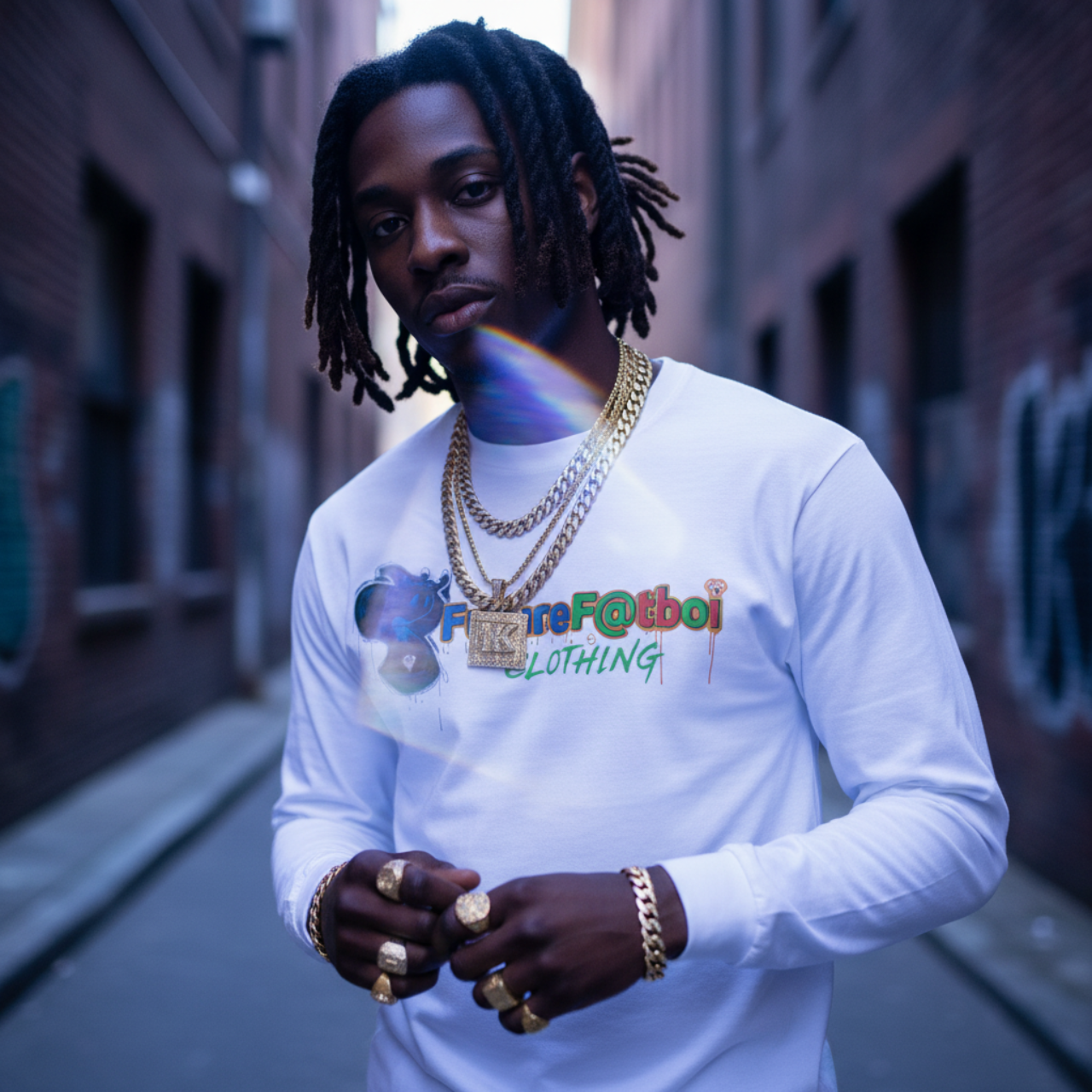 FUTURE F@T BOI GRAFFITI LOGO DRIP - Unisex Ultra Cotton Long Sleeve Tee product thumbnail image