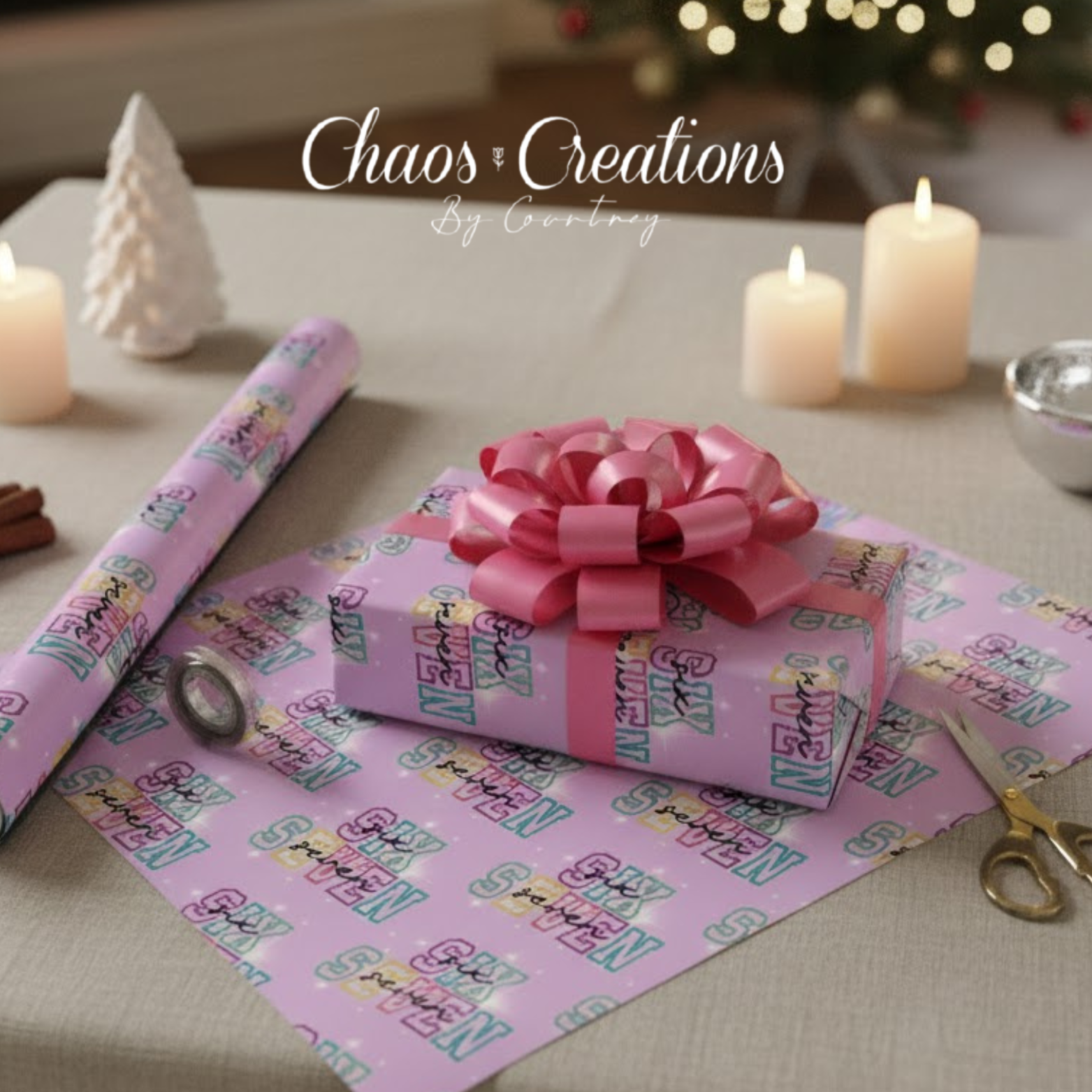 Girl Six Seven Holiday Wrapping Paper – Personalized Gift Wrap  | Unique Wrap | Best Seller | Custom | Teen Approved