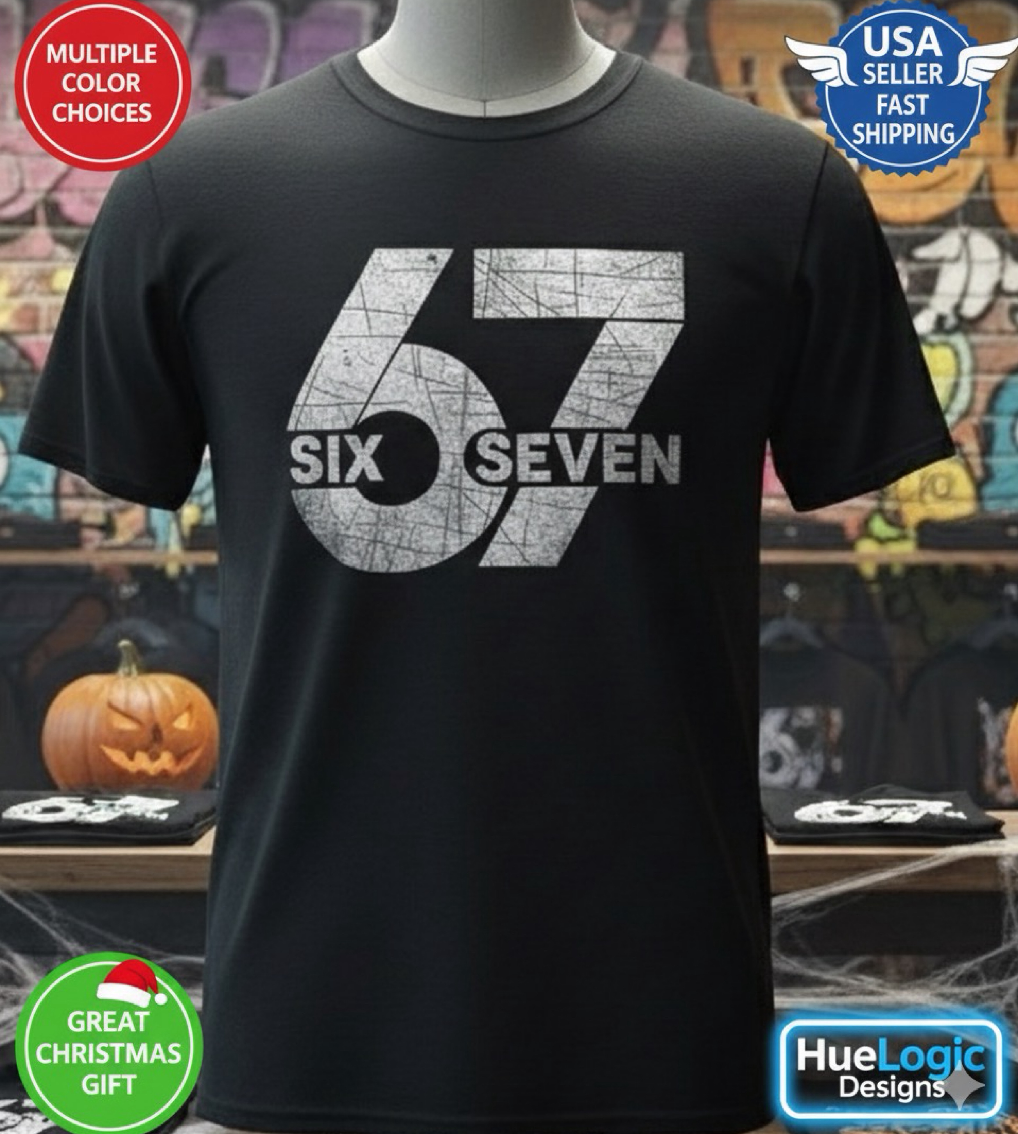 Six Seven Protocol Shirt 6 7 Graphic Tee | Unisex Vintage Distressed T-Shirt  product thumbnail image