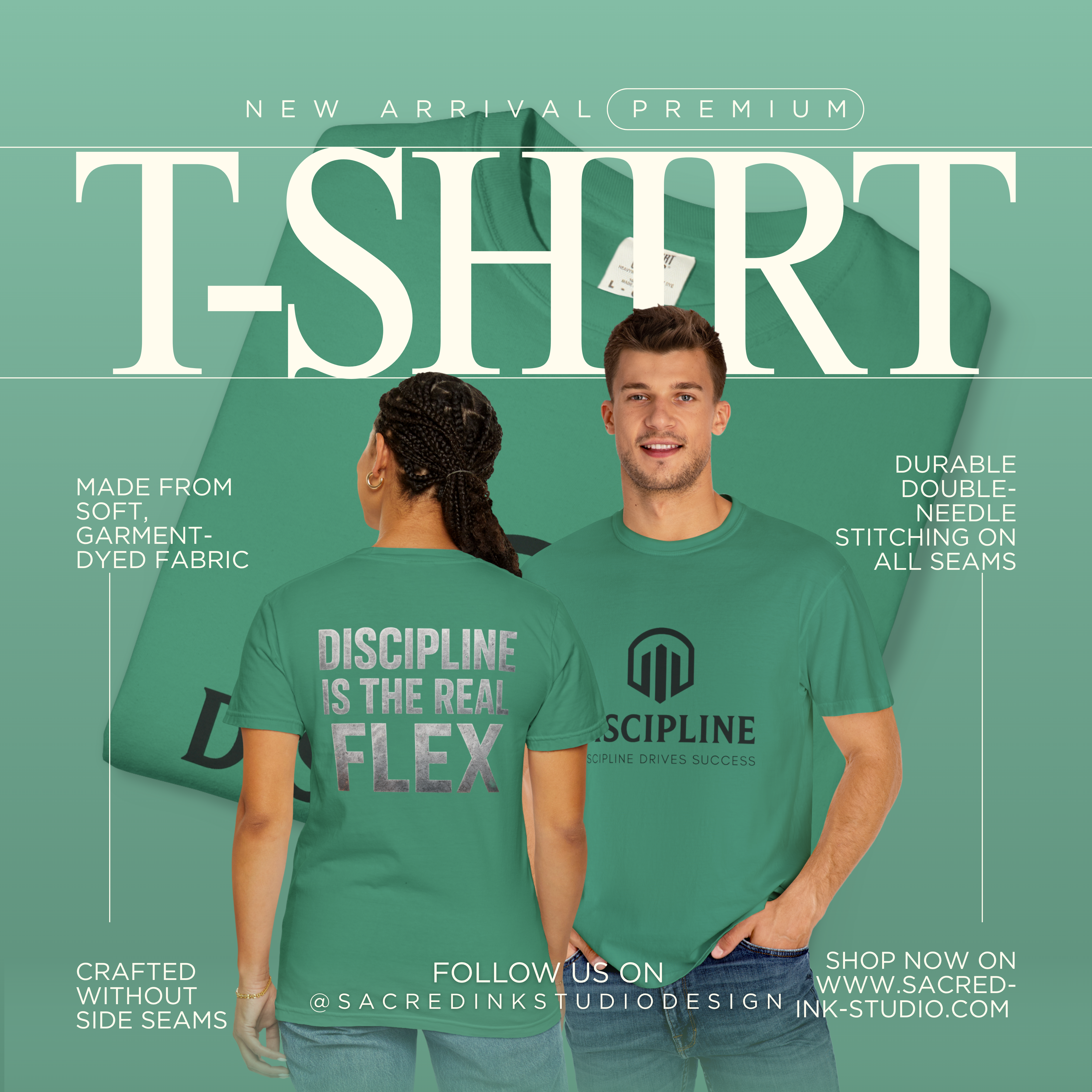 Discipline Motivational T-Shirt, Unisex Tee, Fitness Apparel, Gift for Gym Lovers, Inspirational Shirt, Stylish Workout Top product thumbnail image Discipline Motivational T-Shirt, Unisex Tee, Fitness Apparel, Gift for Gym Lovers, Inspirational Shirt, Stylish Workout Top product thumbnail image