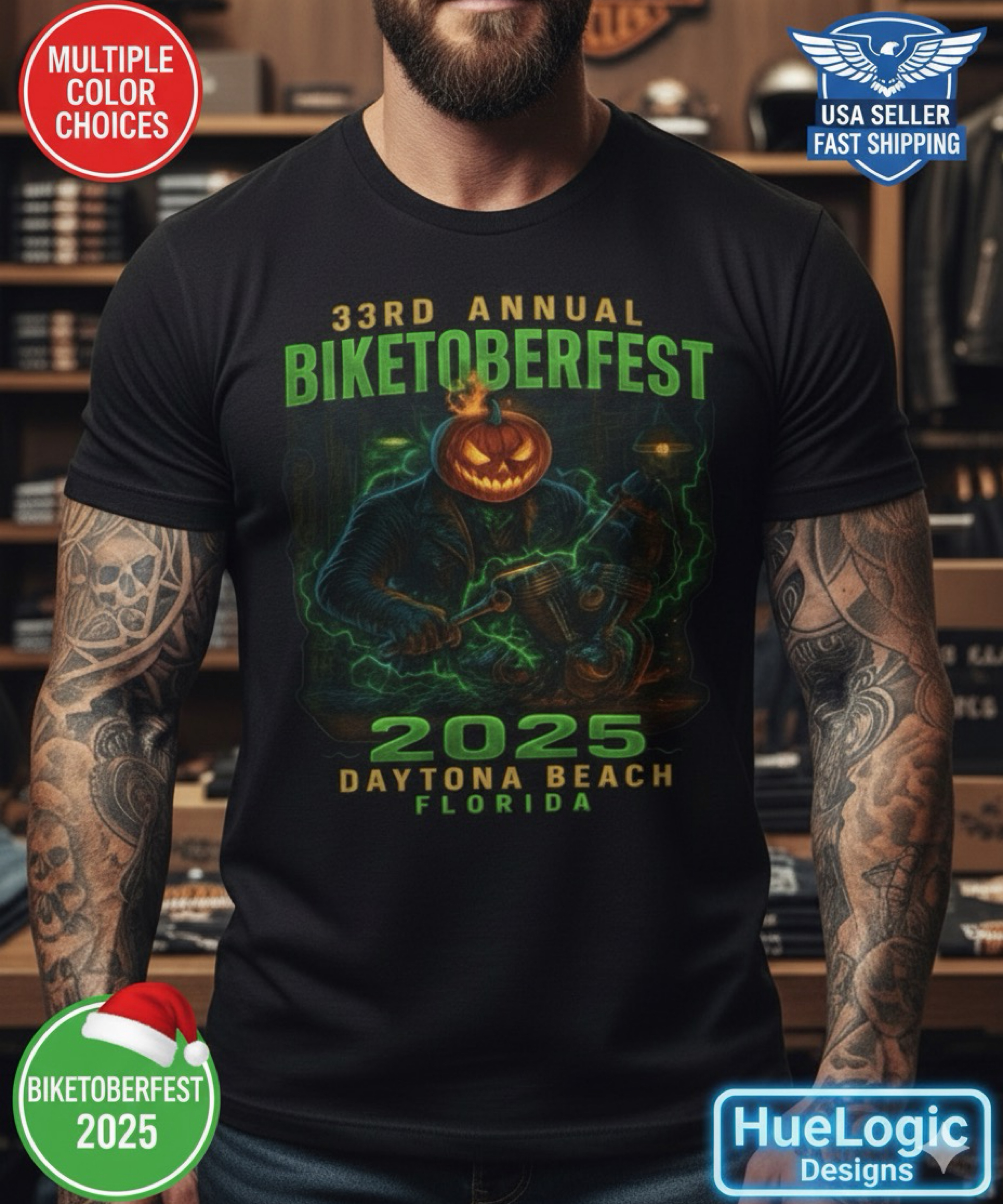 Biketoberfest 2025 Daytona Beach FL Bike Rally T-Shirt Harley Headless Horseman Biketoberfest 2025 Daytona Beach FL Bike Rally T-Shirt Harley Headless Horseman