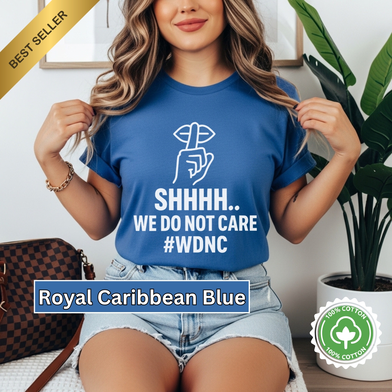 SHHH We Do Not Care WDNC Shirt Funny Graphic Tee for Women Sassy Trendy Quote Shirt WDNC Club Merch product thumbnail image SHHH We Do Not Care WDNC Shirt Funny Graphic Tee for Women Sassy Trendy Quote Shirt WDNC Club Merch product thumbnail image