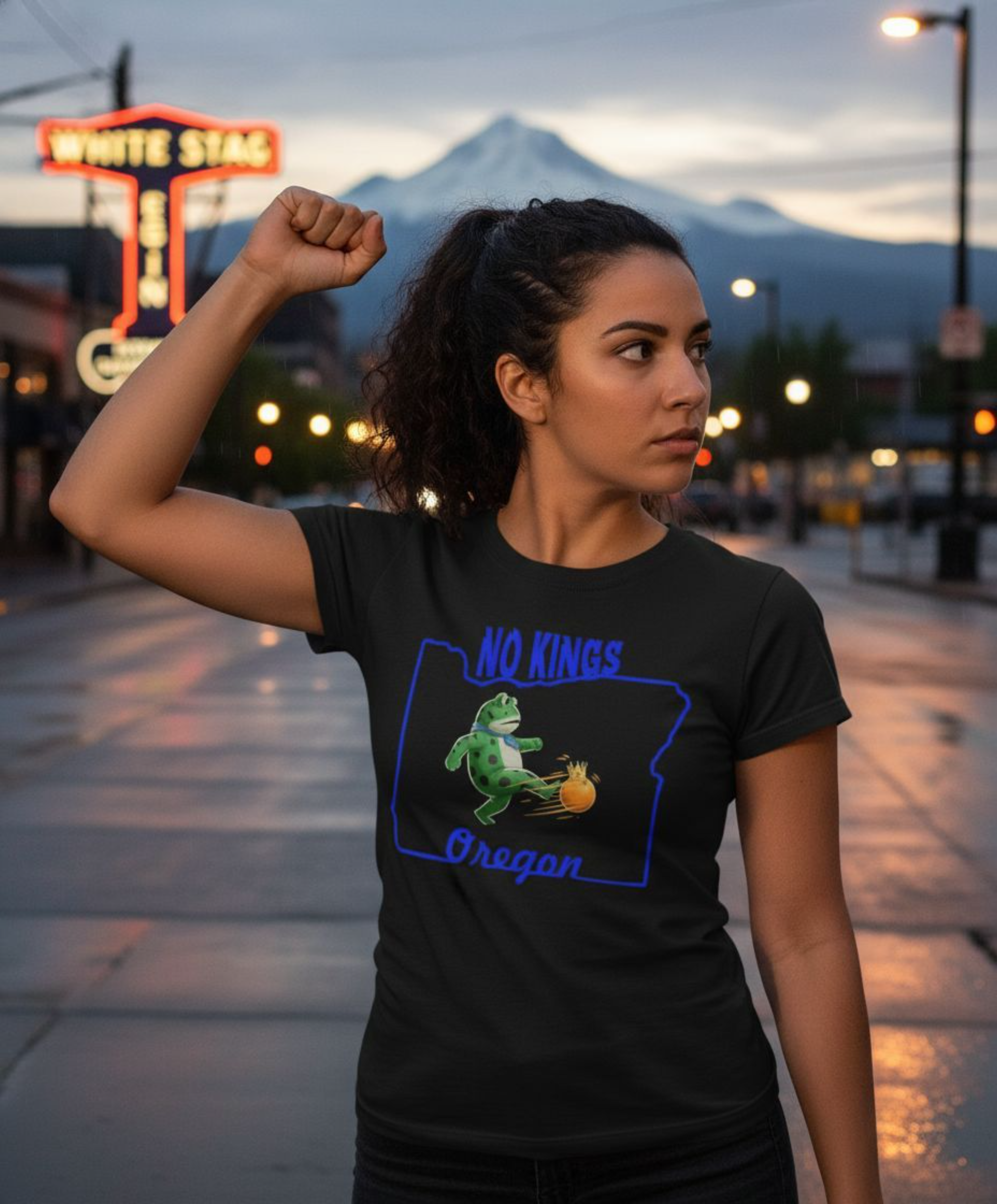 T-Shirt - No Kings in Portland Oregon Unisex Heavy Cotton Tee T-Shirt - No Kings in Portland Oregon Unisex Heavy Cotton Tee