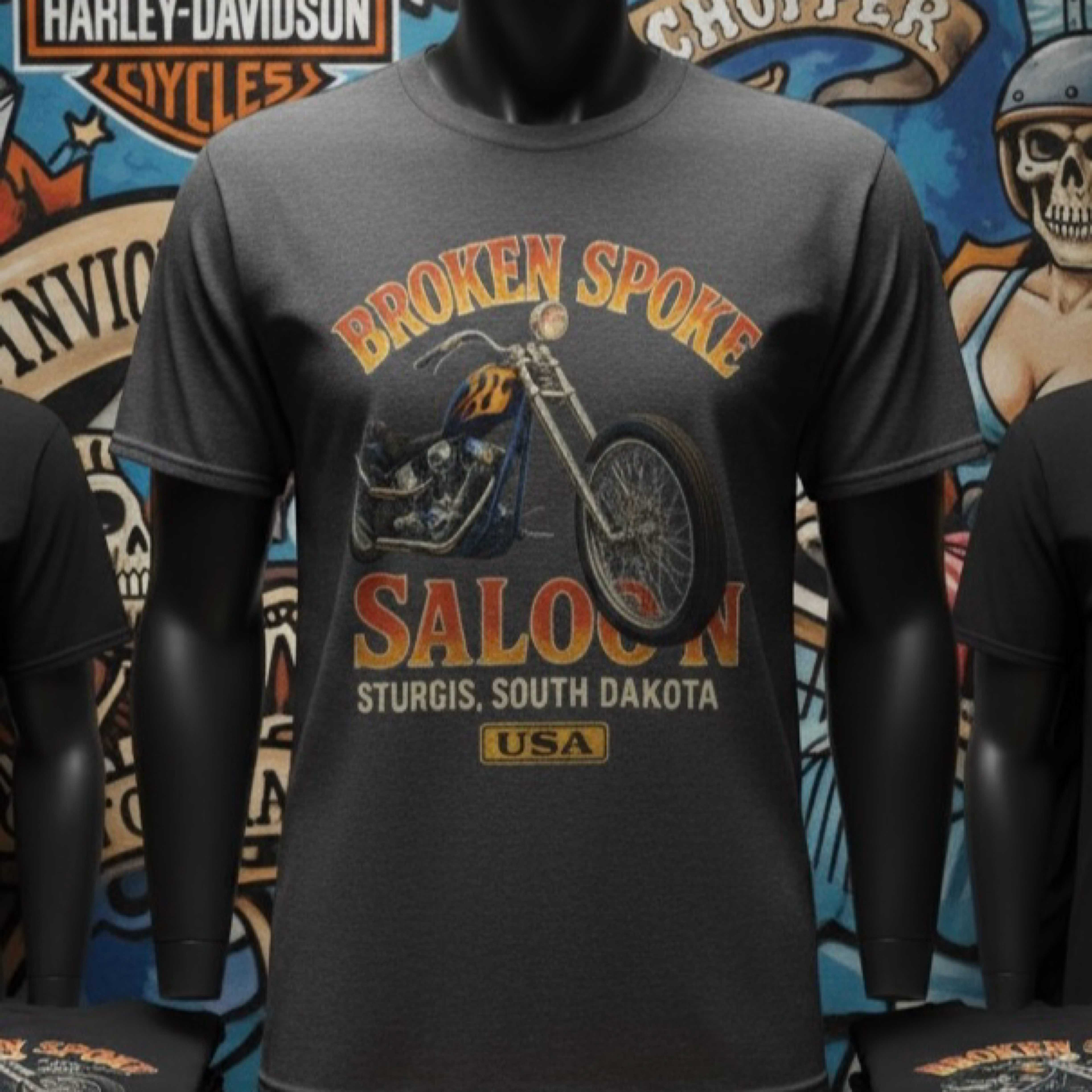 Broken Spoke Saloon Sturgis T-Shirt – Vintage Motorcycle Rally Biker Tee, Rally Broken Spoke Saloon Sturgis T-Shirt – Vintage Motorcycle Rally Biker Tee, Rally