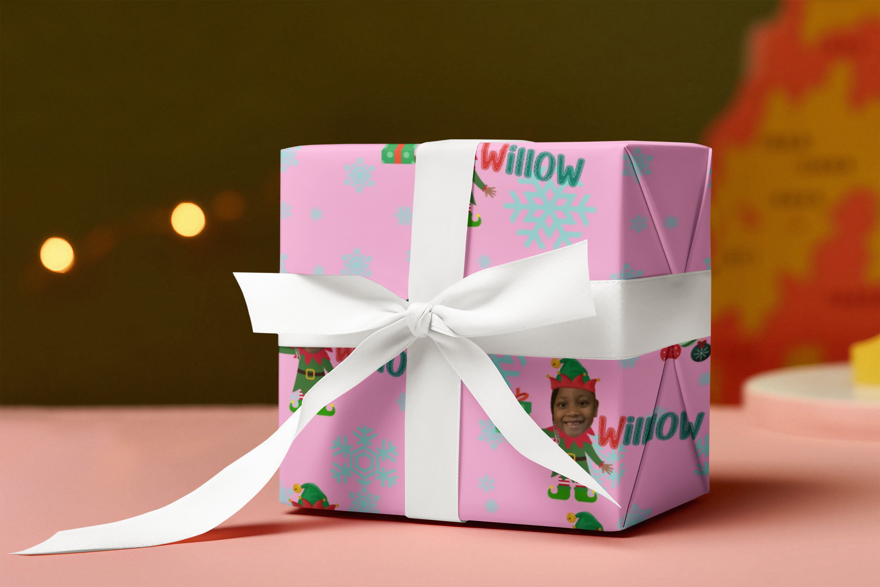 Custom Kid Photo Wrapping Paper | Elf Christmas Wrap | Personalized Face Gift Wrap | Gift & Giggle Co. product thumbnail image Custom Kid Photo Wrapping Paper | Elf Christmas Wrap | Personalized Face Gift Wrap | Gift & Giggle Co. product thumbnail image