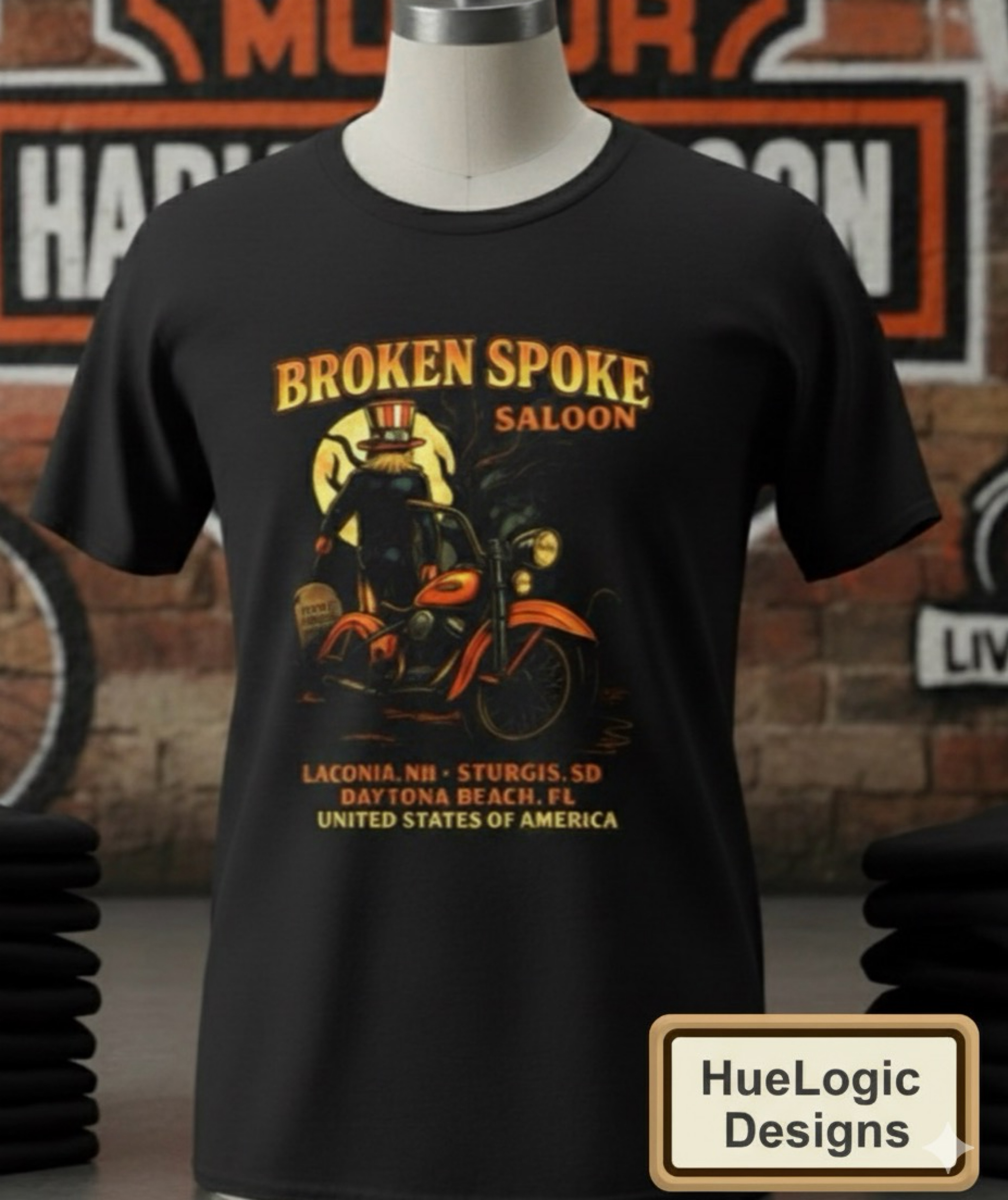 Broken Spoke Saloon Bike Week T-Shirt Laconia Sturgis Daytona Biker Rally Shirt