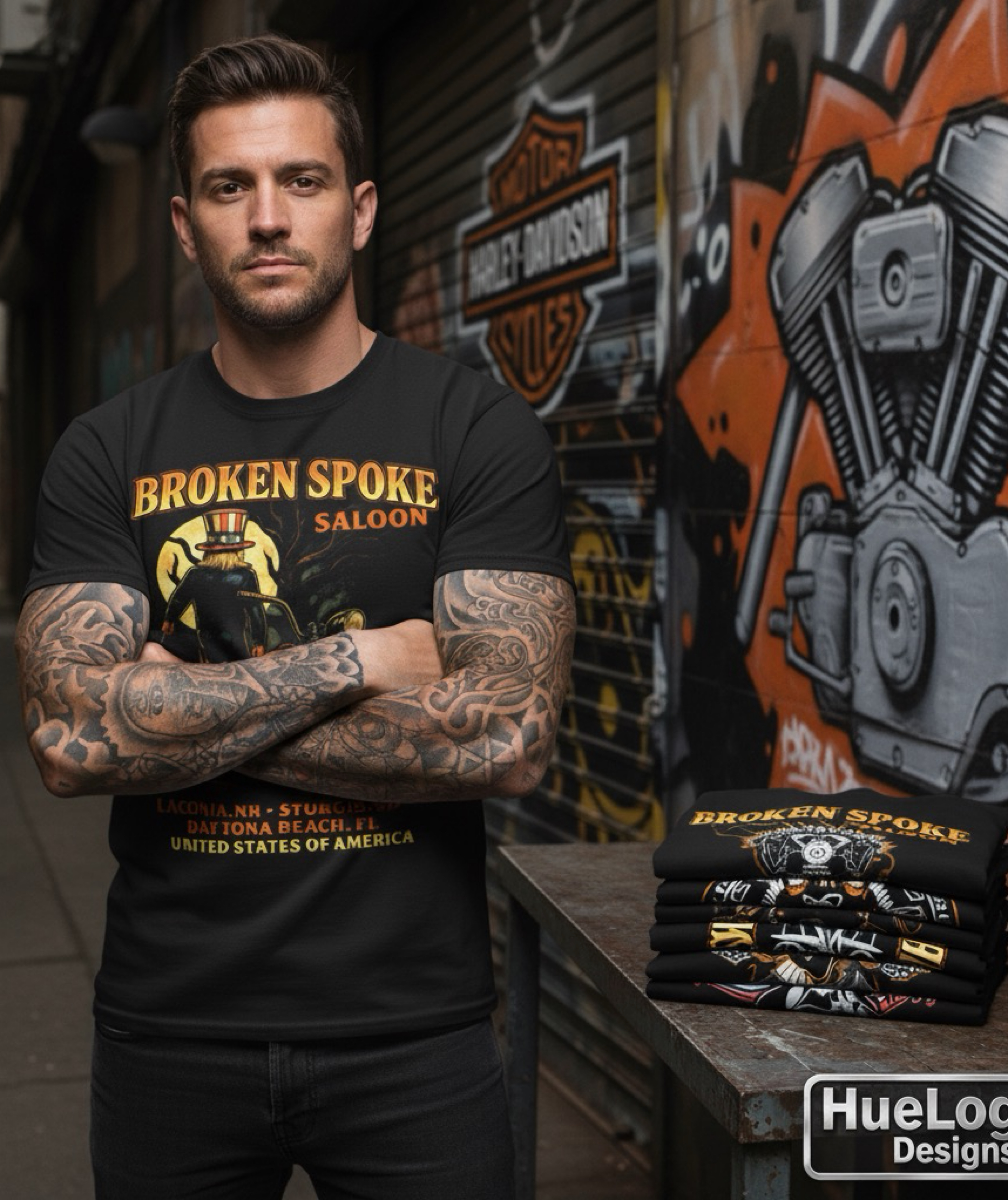 Broken Spoke Saloon Bike Week T-Shirt Laconia Sturgis Daytona Biker Rally Shirt product thumbnail image