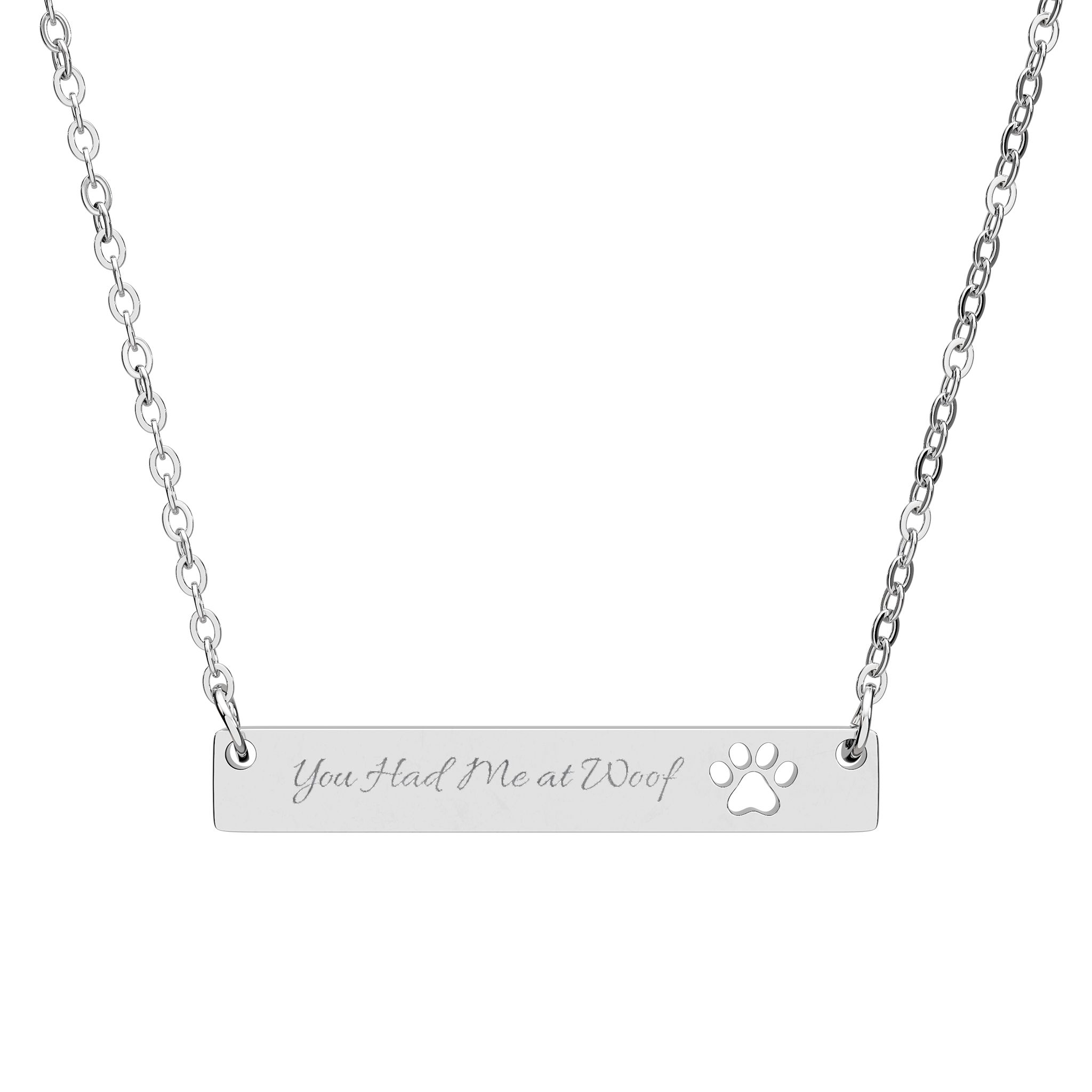 Personalized Paw Bar Necklace, Pet Goals, Engraved Jewelry, Dog Cat Owners, Animal Lovers, Friendship, Pet Memorial, Custom Pet Texts Gift ideas product thumbnail image Personalized Paw Bar Necklace, Pet Goals, Engraved Jewelry, Dog Cat Owners, Animal Lovers, Friendship, Pet Memorial, Custom Pet Texts Gift ideas product thumbnail image