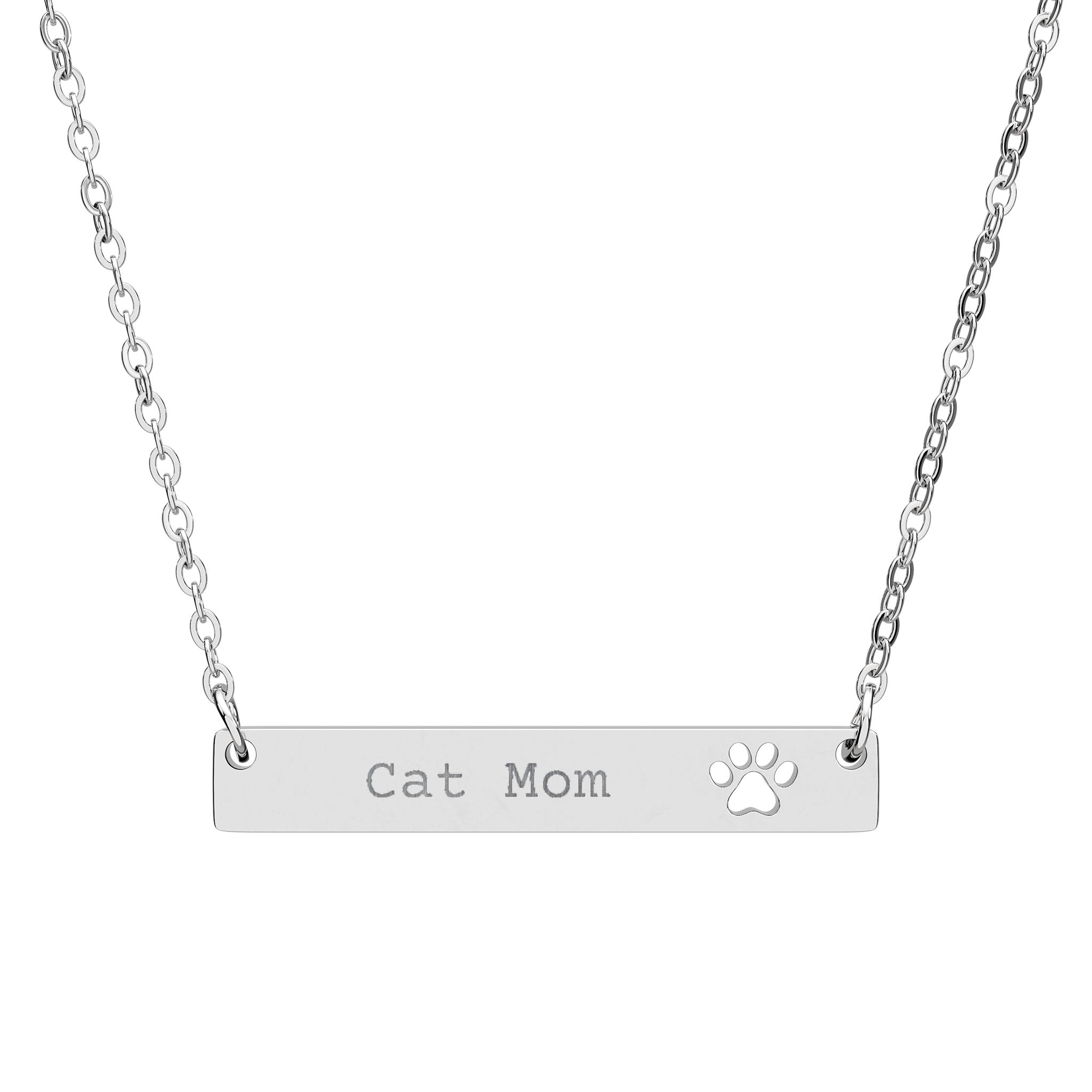 Personalized Paw Bar Necklace, Pet Goals, Engraved Jewelry, Dog Cat Owners, Animal Lovers, Friendship, Pet Memorial, Custom Pet Texts Gift ideas product thumbnail image Personalized Paw Bar Necklace, Pet Goals, Engraved Jewelry, Dog Cat Owners, Animal Lovers, Friendship, Pet Memorial, Custom Pet Texts Gift ideas product thumbnail image