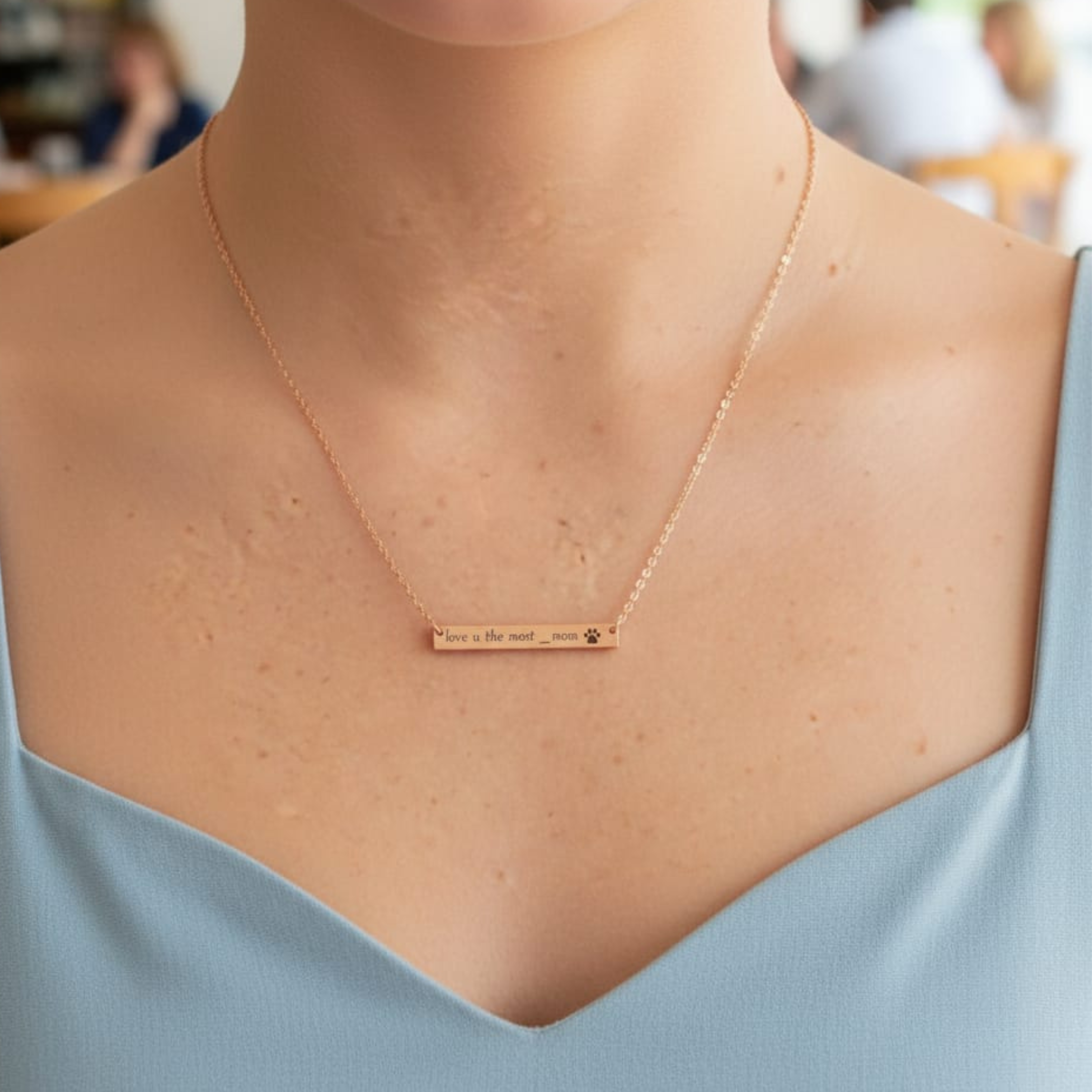 Personalized Paw Bar Necklace, Pet Goals, Engraved Jewelry, Dog Cat Owners, Animal Lovers, Friendship, Pet Memorial, Custom Pet Texts Gift ideas product thumbnail image Personalized Paw Bar Necklace, Pet Goals, Engraved Jewelry, Dog Cat Owners, Animal Lovers, Friendship, Pet Memorial, Custom Pet Texts Gift ideas product thumbnail image