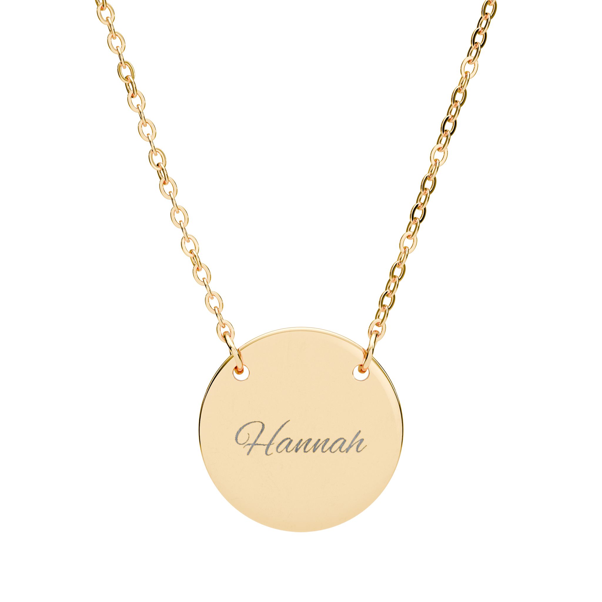 Personalized Engraving Circle Necklace, 18K Gold, Aesthetic Jewelry, Trendy Accessories, Hypoallergenic Necklace, Weddings Birthdays Anniversary Gift ideas for Her product thumbnail image