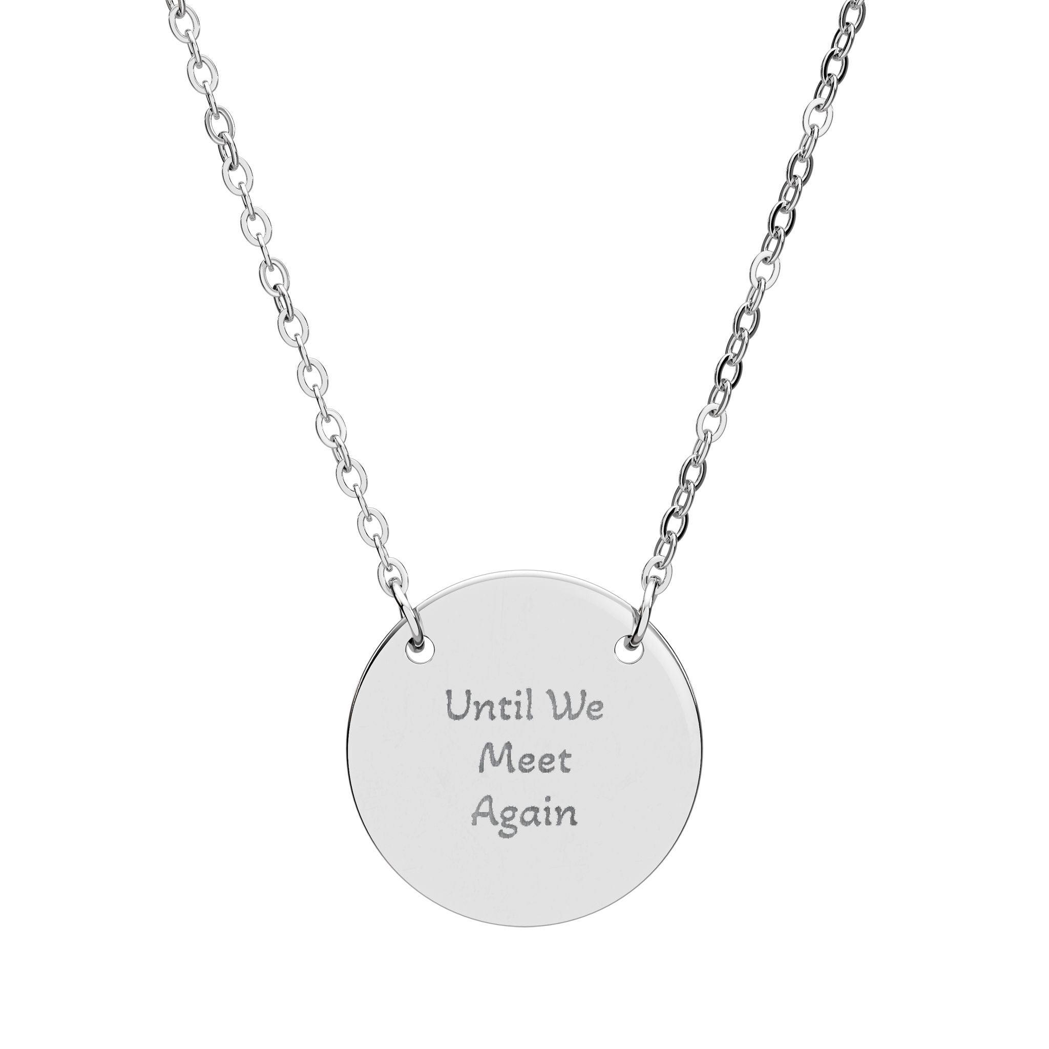 Personalized Engraving Circle Necklace, 18K Gold, Aesthetic Jewelry, Trendy Accessories, Hypoallergenic Necklace, Weddings Birthdays Anniversary Gift ideas for Her product thumbnail image