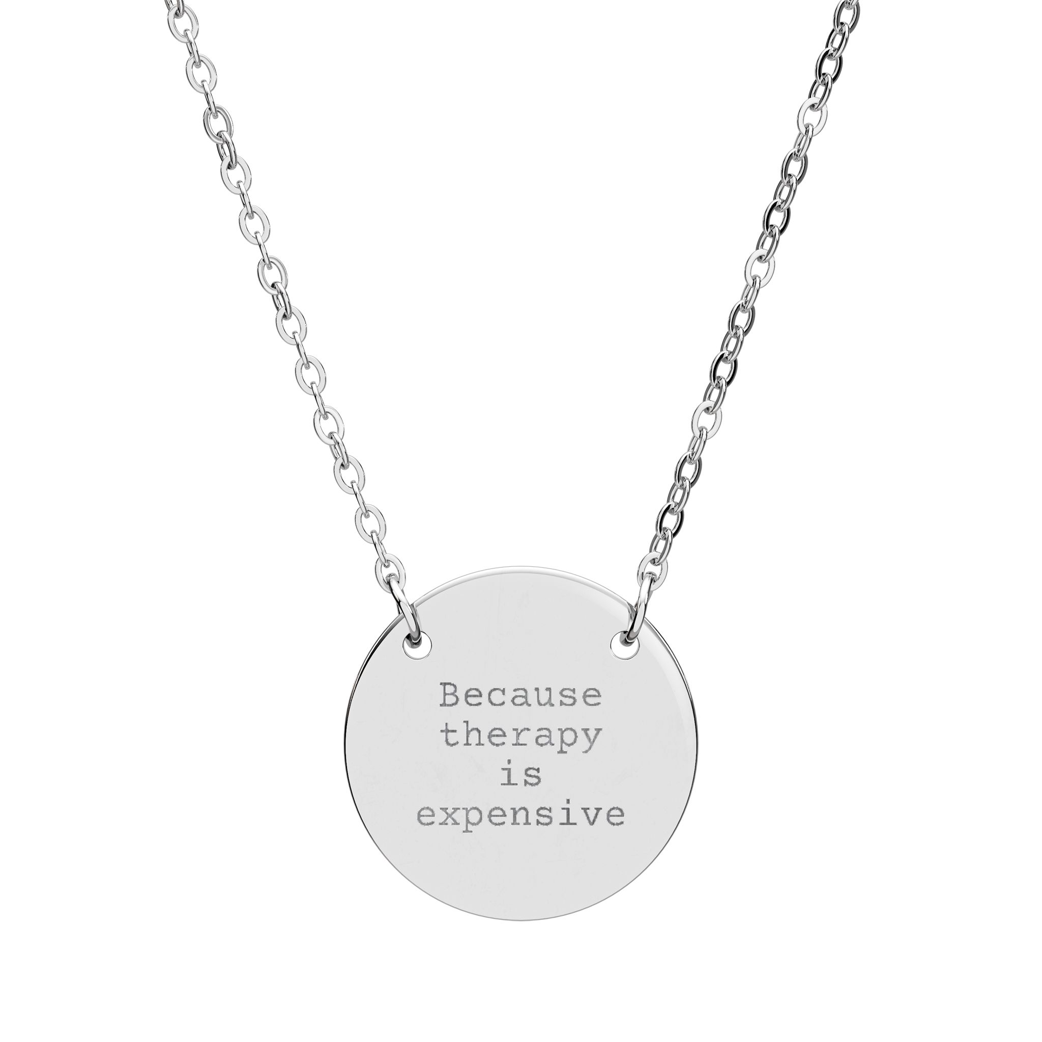 Personalized Engraving Circle Necklace, 18K Gold, Aesthetic Jewelry, Trendy Accessories, Hypoallergenic Necklace, Weddings Birthdays Anniversary Gift ideas for Her product thumbnail image