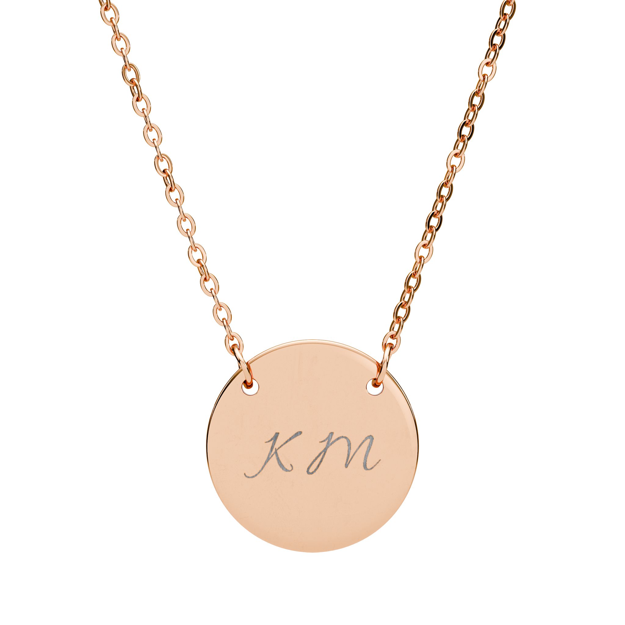 Personalized Engraving Circle Necklace, 18K Gold, Aesthetic Jewelry, Trendy Accessories, Hypoallergenic Necklace, Weddings Birthdays Anniversary Gift ideas for Her product thumbnail image