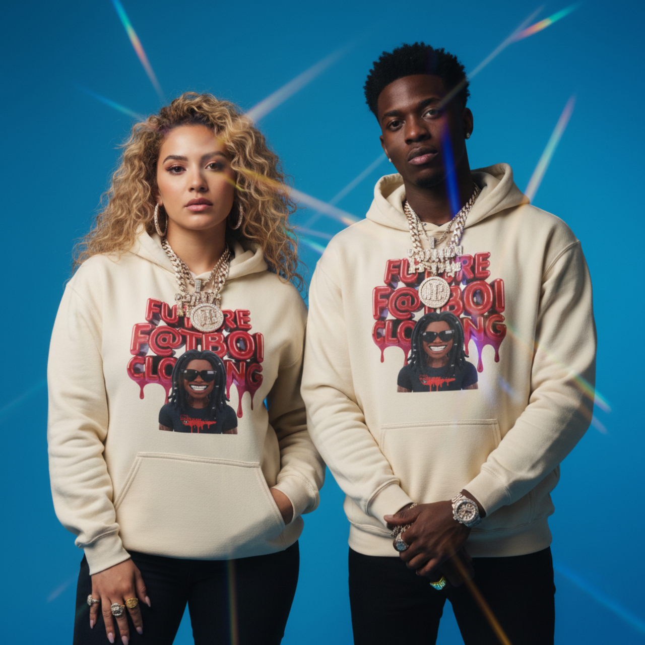 Future Fatboi Clothing Hoodie, Unisex Black Sweatshirt, Trendy Streetwear, Graphic Hoodie, Fashion Gift for Hip-Hop Lovers product thumbnail image