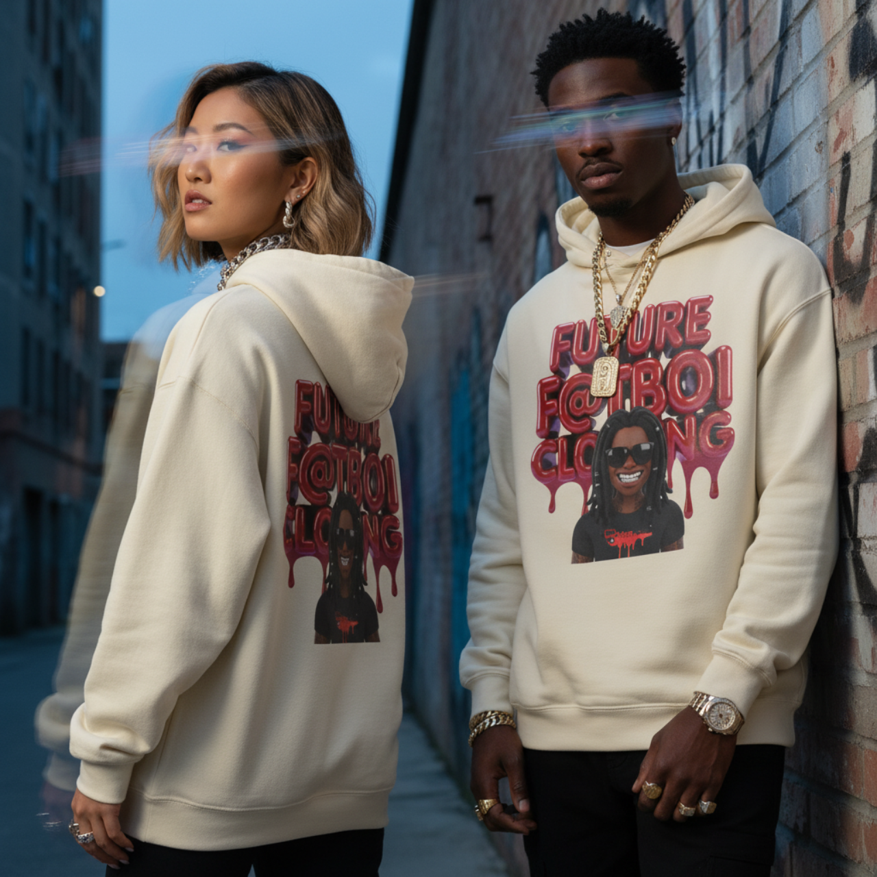 Future Fatboi Clothing Hoodie, Unisex Black Sweatshirt, Trendy Streetwear, Graphic Hoodie, Fashion Gift for Hip-Hop Lovers product thumbnail image