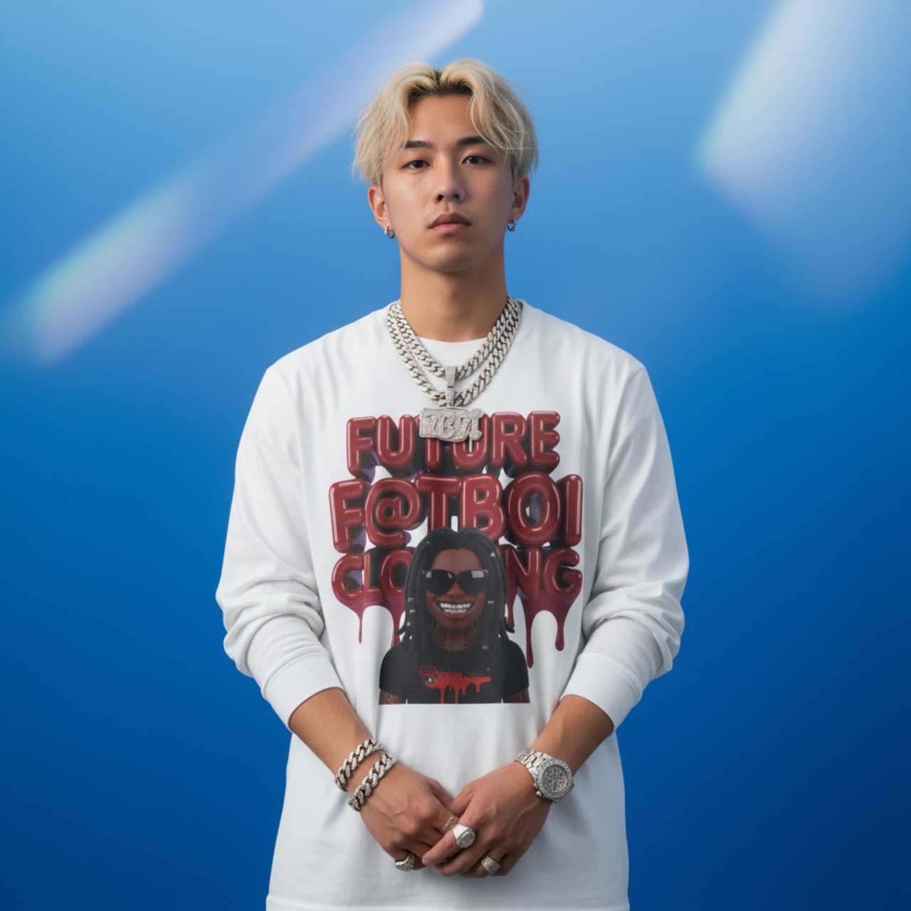 Future FatBoi Long Sleeve Tee, Urban Fashion Shirt, Streetwear, Graphic Tee, Casual Style, Gift for Hip-Hop Fans product thumbnail image Future FatBoi Long Sleeve Tee, Urban Fashion Shirt, Streetwear, Graphic Tee, Casual Style, Gift for Hip-Hop Fans product thumbnail image