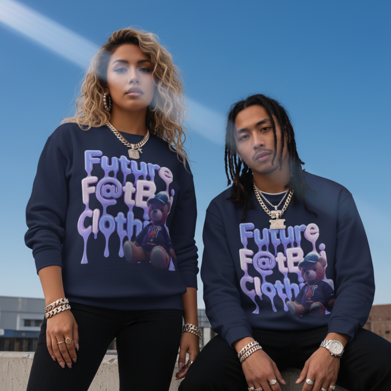 Future F@tboi Bear Sweatshirt | Casual Unisex Crewneck | Perfect for Streetwear Lovers, Gift for Special Occasions, Fashion Statement, Cozy [...] product thumbnail image