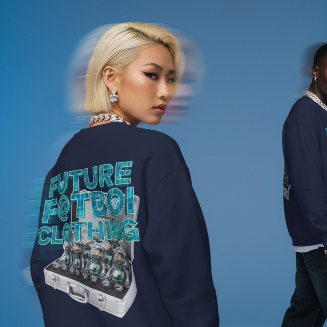 Future Fatboi Robo Bear Crewneck Sweatshirt product thumbnail image