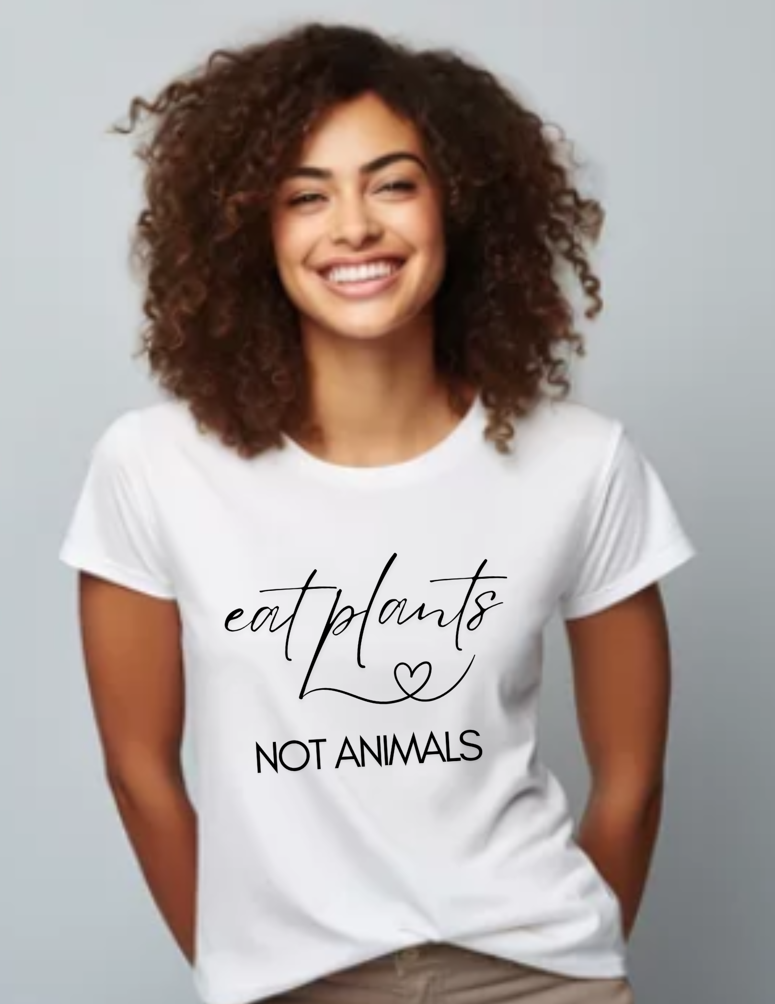 Eat Plants Not Animals Casual T-Shirt for Vegans product thumbnail image